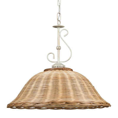 Helios Leuchten Hängeleuchten Rattan, Korblampe, Rattanlampe skandinavischer Stil, Boho Hängelampe, für Esstisch Wohnzimmer Küche, handgefertigtes Produkt