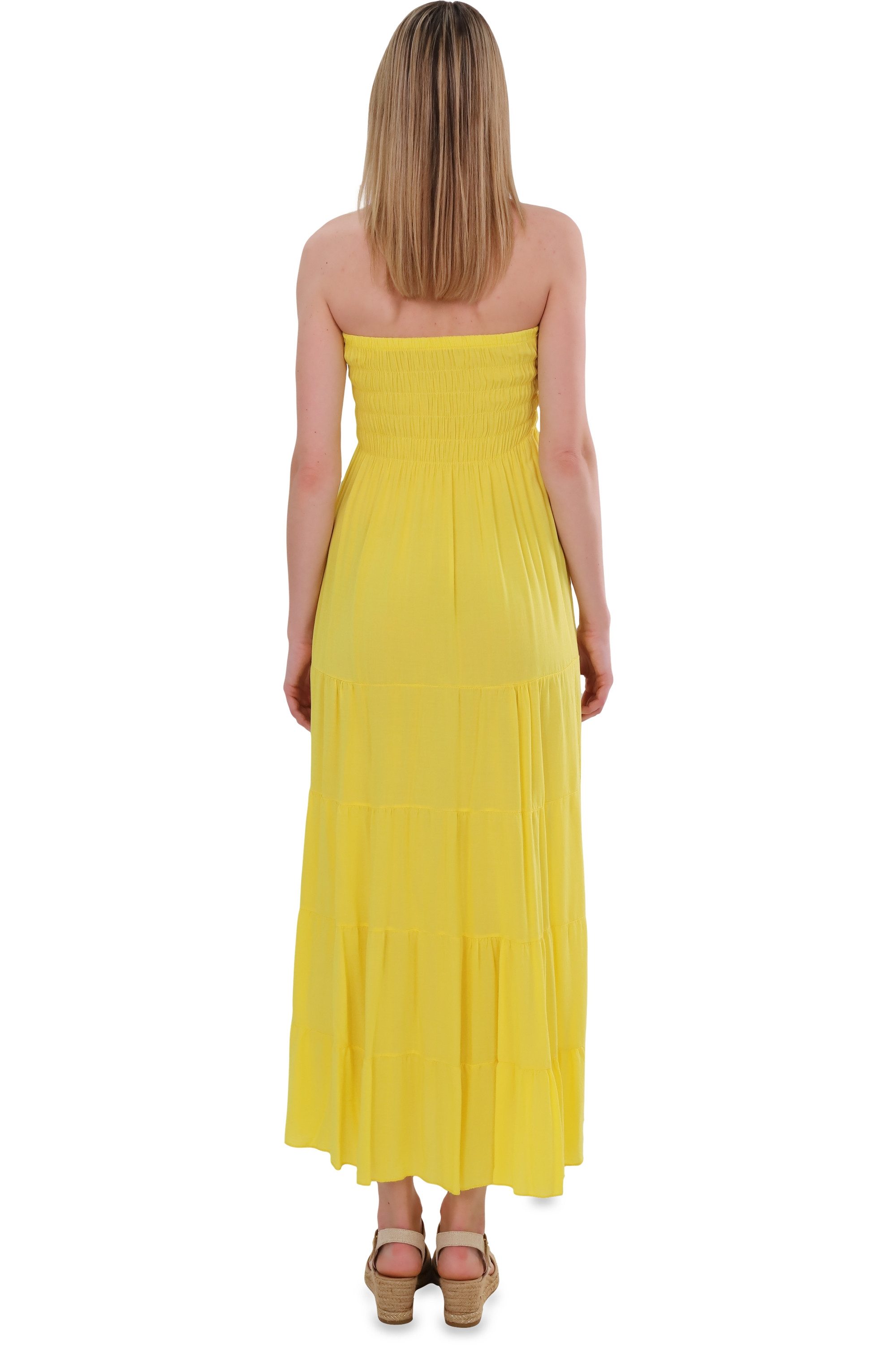 malito more than fashion Bandeaukleid malito Damen Bandeaukleid 4635 figurumspielendes Sommerkleid Strandkleid Einheitsgröße