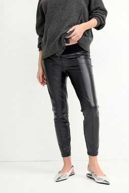 Next Umstandshose Nahtlose Umstandshose aus Kunstleder Skinny Fit (1-tlg)