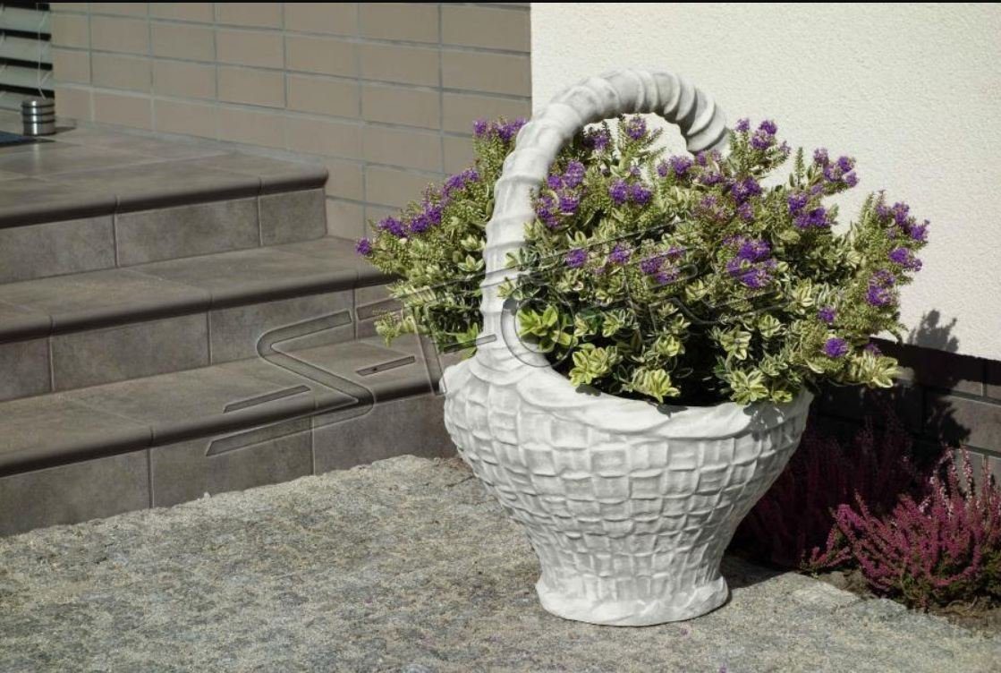 Kasten Terrasse Garten Blumen Skulptur Beton Topf Blumentöpfe XXL JVmoebel