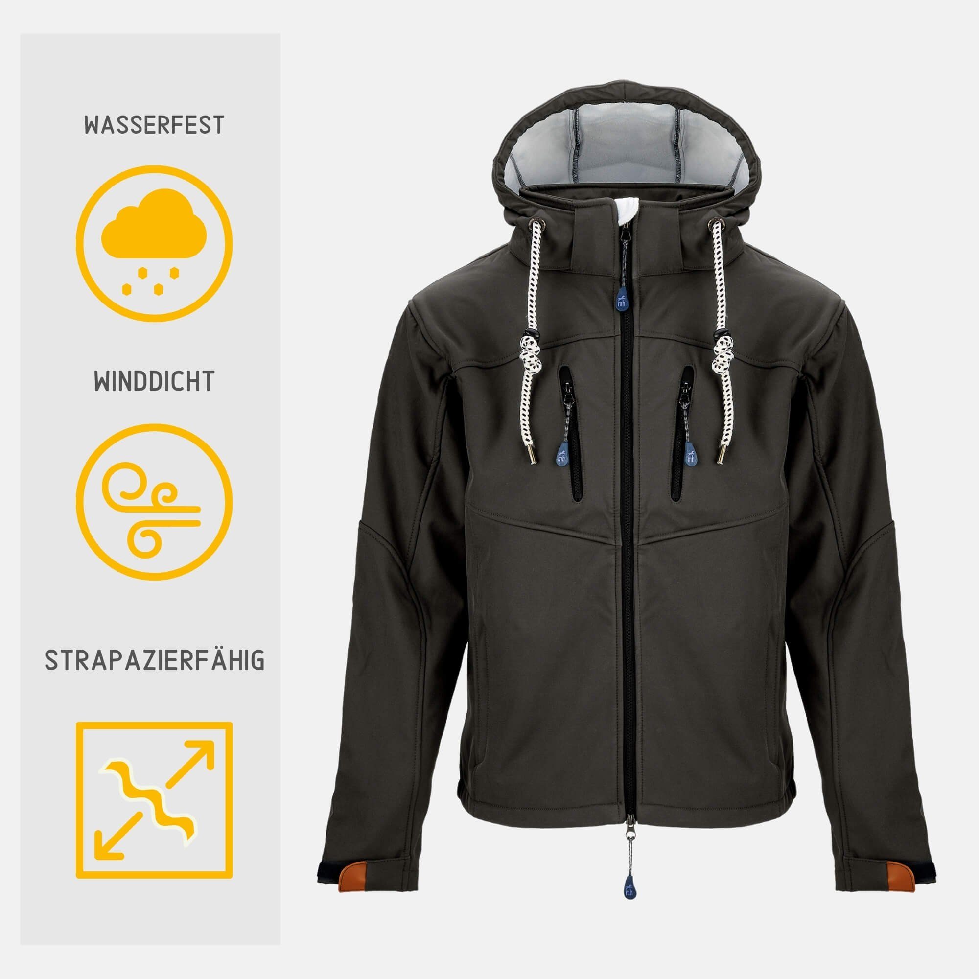 Michael Heinen Softshelljacke Herren wasserfest, winddicht, atmungsaktiv