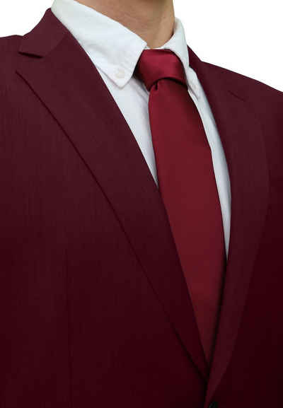 Fabio Farini Krawatte einfarbige Herren Schlips - Unicolor Krawatte in 6cm oder 8cm Breite (Unifarben) Breit (8cm), Weinrot perfekt als Geschenk