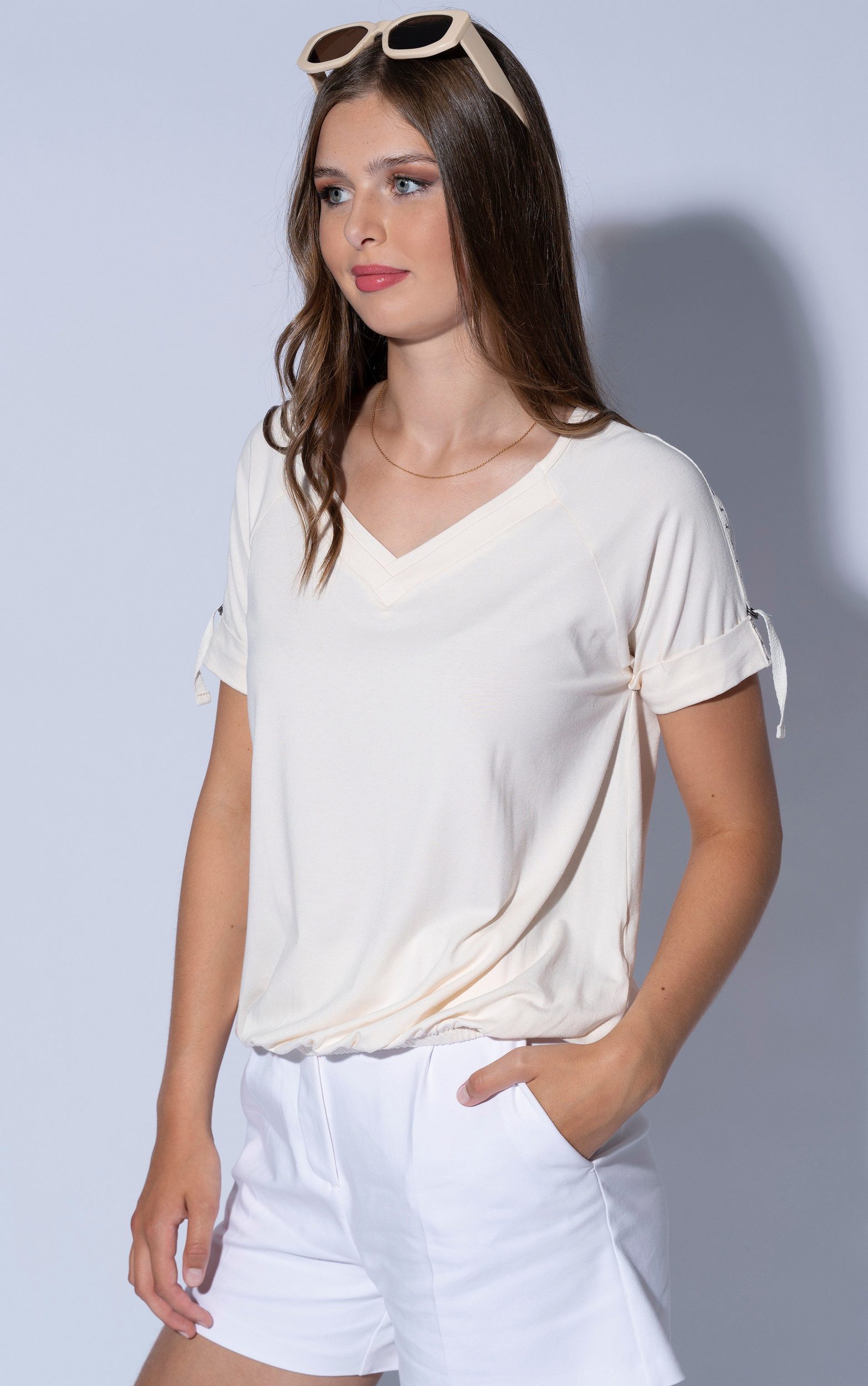Passioni T-Shirt T-Shirt in Beige mit günstig online kaufen
