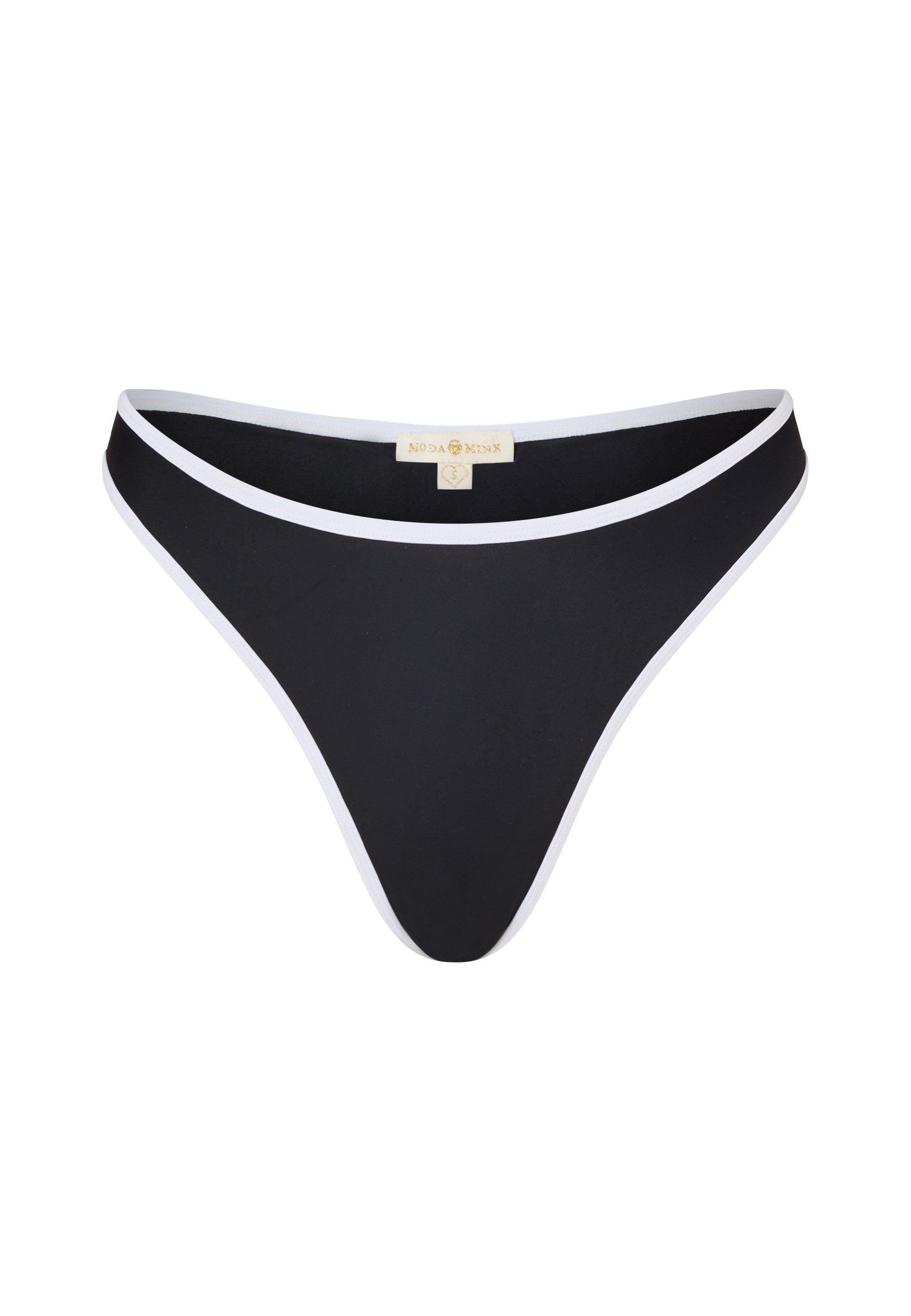 Moda Minx Bikini-Hose Contrast Binding Fixed Brazilian Bikini Bottom (1-St., Panty) mit modernem Kontrast-Design