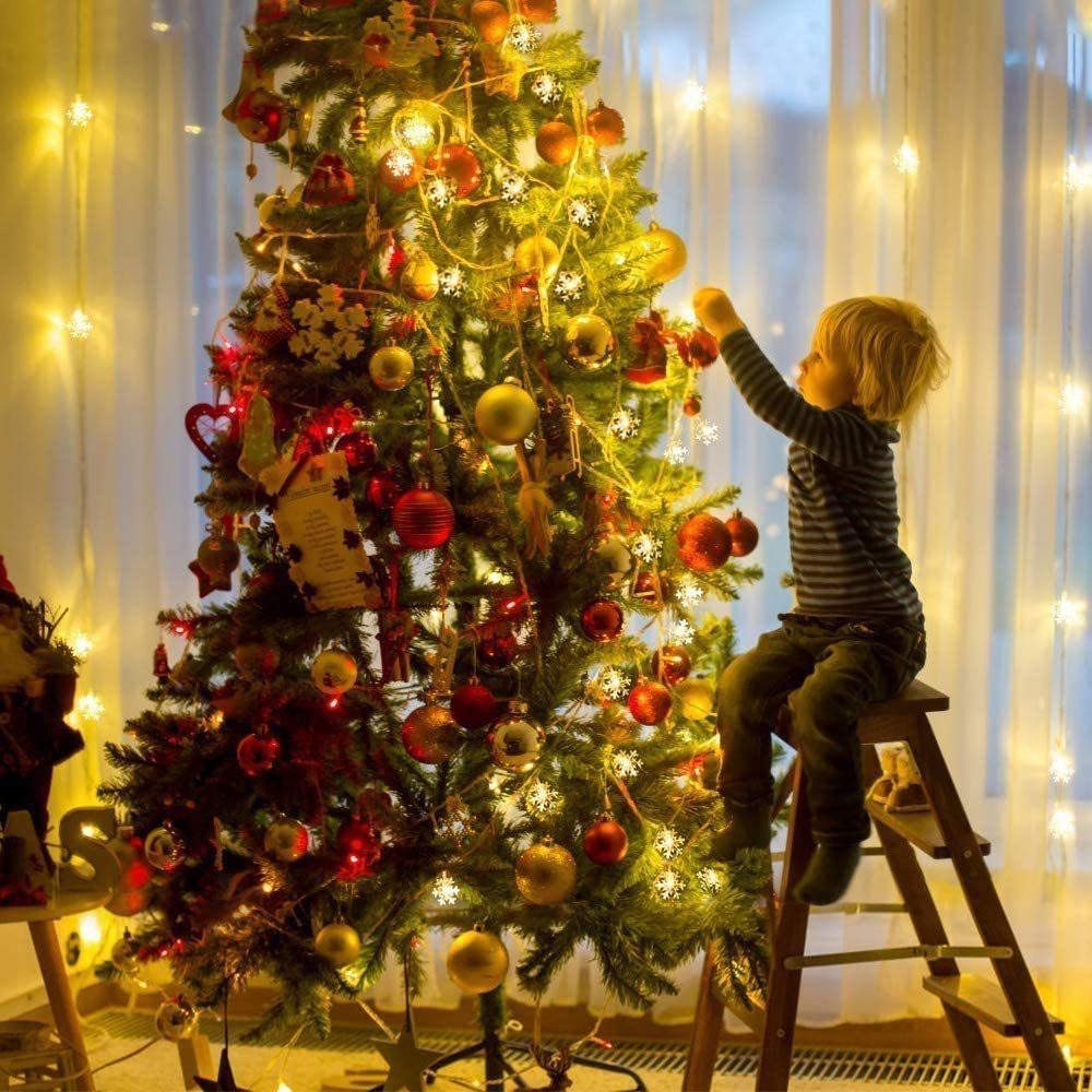 Alster Herz Alster Schneeflocken Herz LED-Lichterkette Beleuchtung Winter LED Lichterkette, Weihnachten E0204, Weihnachten