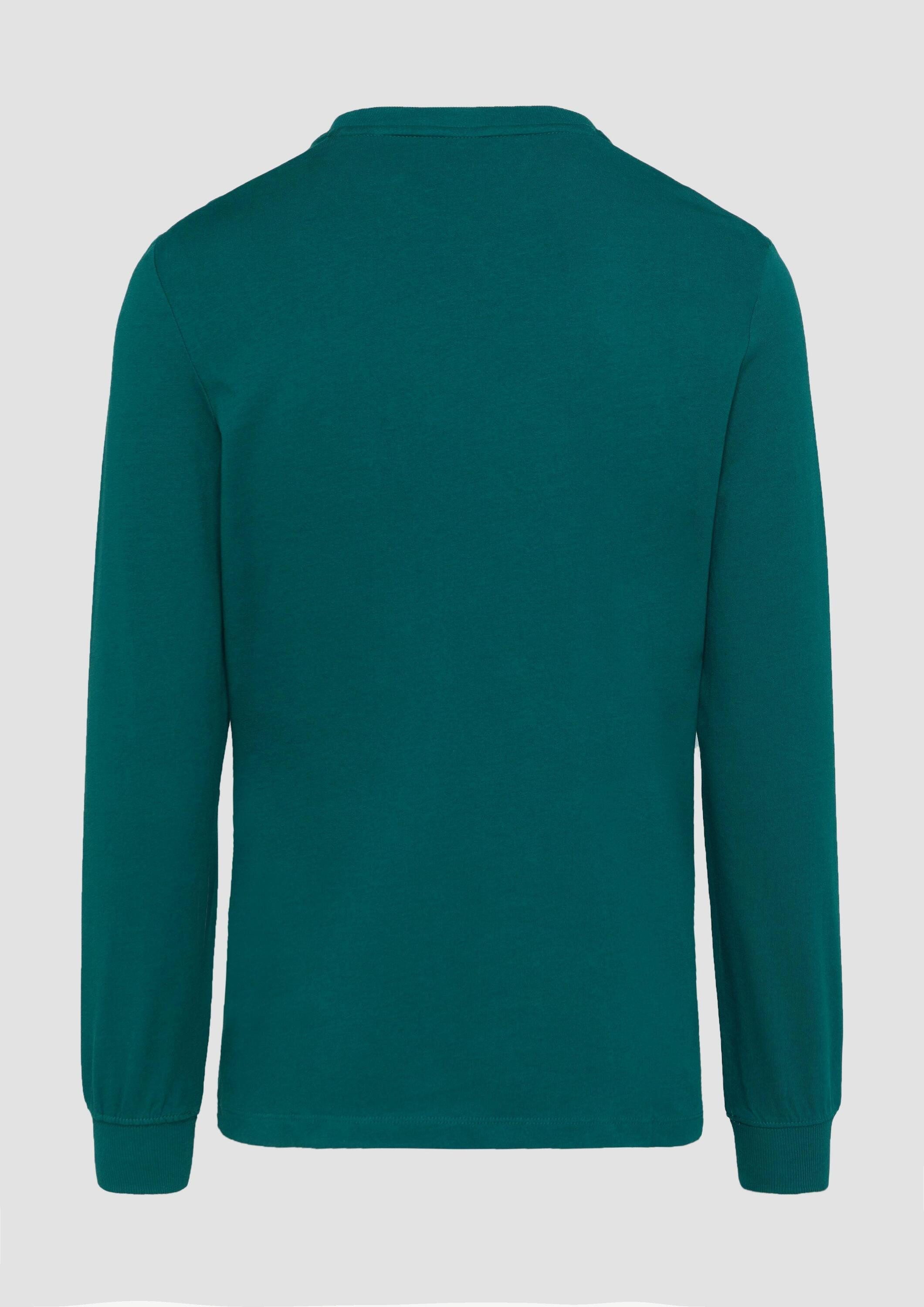 s.Oliver Langarmshirt T-Shirt Langarmshirt mit Logo-Stickerei