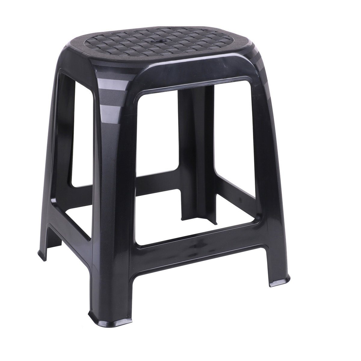 Urban Living Sitzhocker Kunststoff-Hocker Sitzhocker Küchenhocker Schwarz ( günstig online kaufen