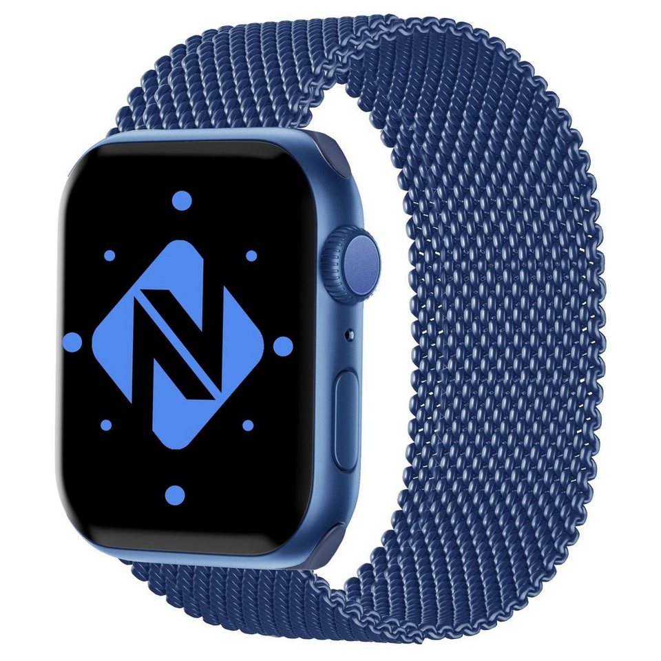 Nalia Smartwatch-Armband Apple Watch 38mm/40mm/41mm, Milanaise Metall Uhr  Ersatzband / Magnet Verschluss / Edelstahl Loop