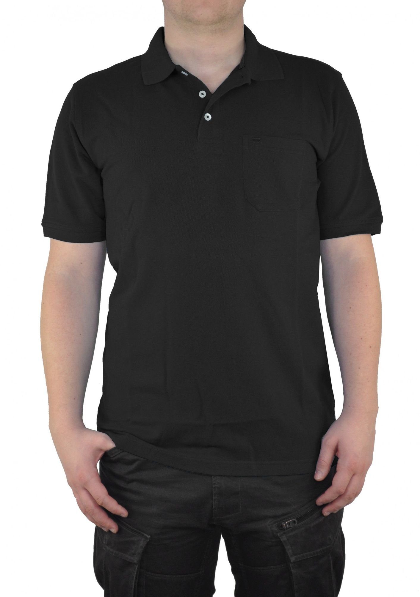 Redmond Poloshirt Piqué Polo-Shirt Schwarz(90)