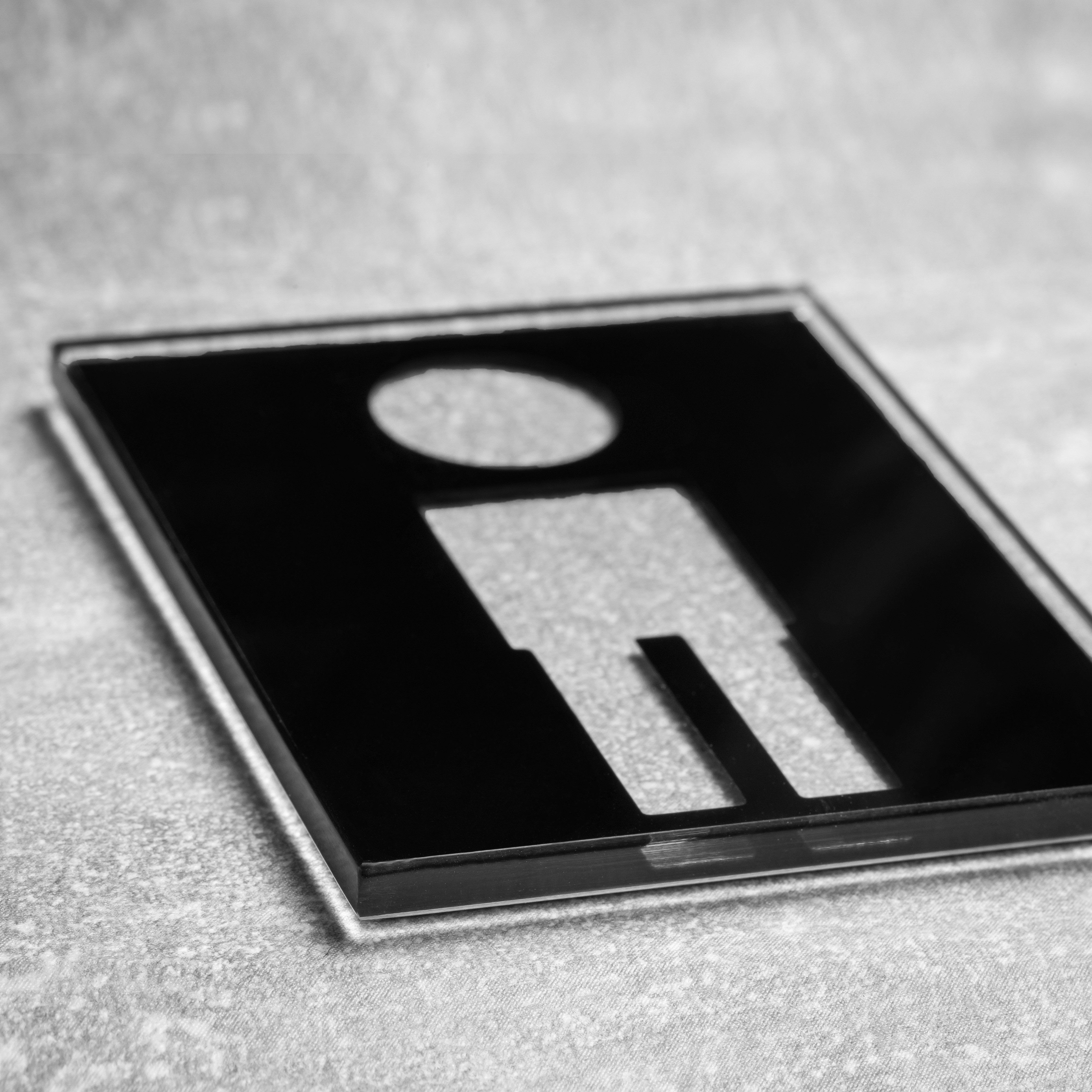 Keilbach Designprodukte Hinweisschild Piktogramm picto.glass.black, Sicherheitsglas, selbstklebend