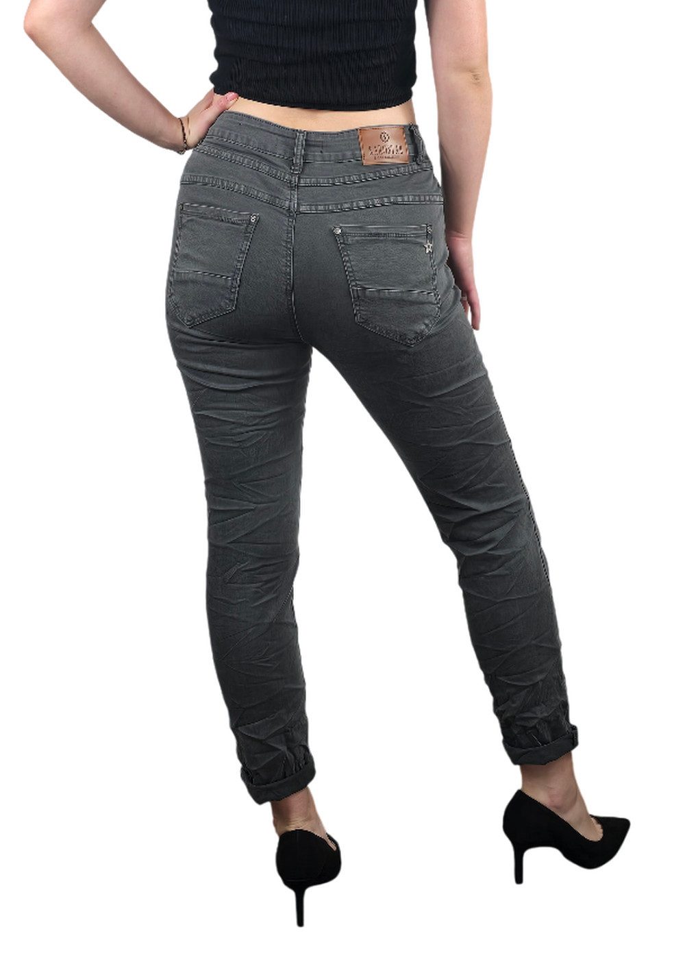Karostar Slim-fit-Jeans Damen Karostar 4 Knöpfe 36 - 48