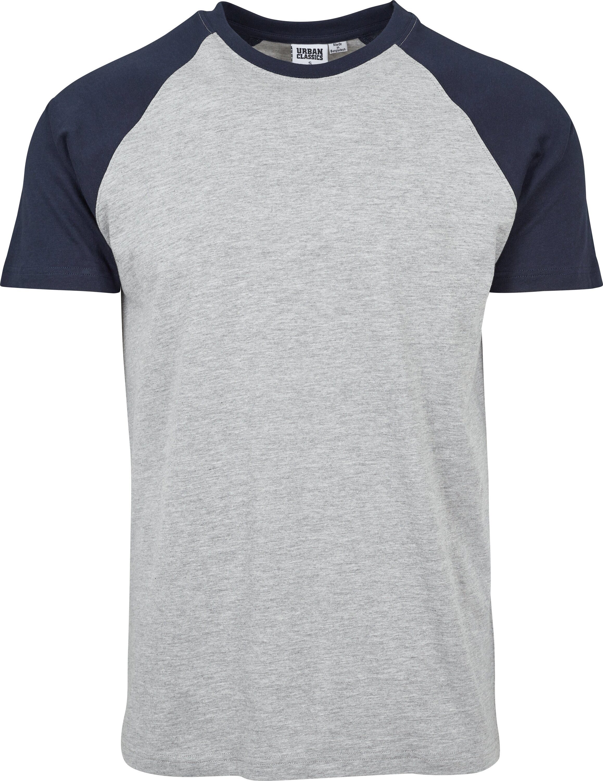 URBAN CLASSICS T-Shirt Herren Raglan Contrast Tee (1-tlg) grey/navy