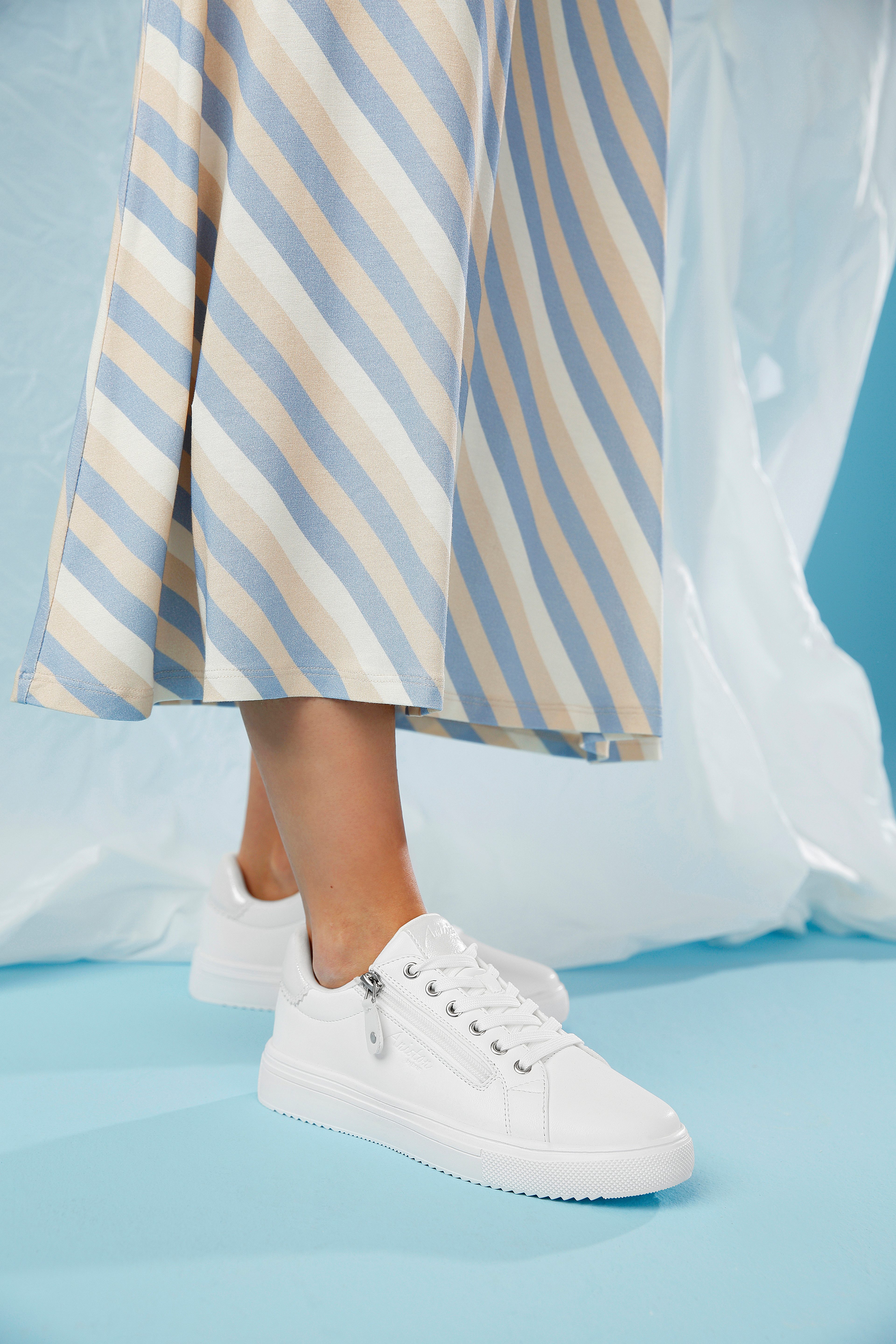 Aniston SHOES Sneaker Schnürschuh, Freizeitschuh mit Reißverschluss - NEUE KOLLEKTION