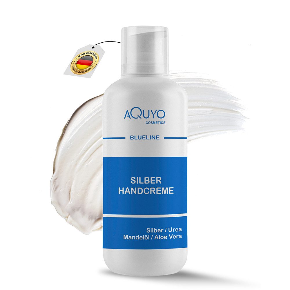 AQUYO Cosmetics Handcreme Silber Handcreme für trockene, rissige und gereizte Hände und Finger