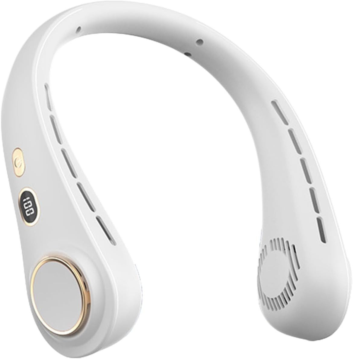 FELIXLEO Tischventilator Wearable Bladeless Neck Fan 720 Airflow Hanging Design White