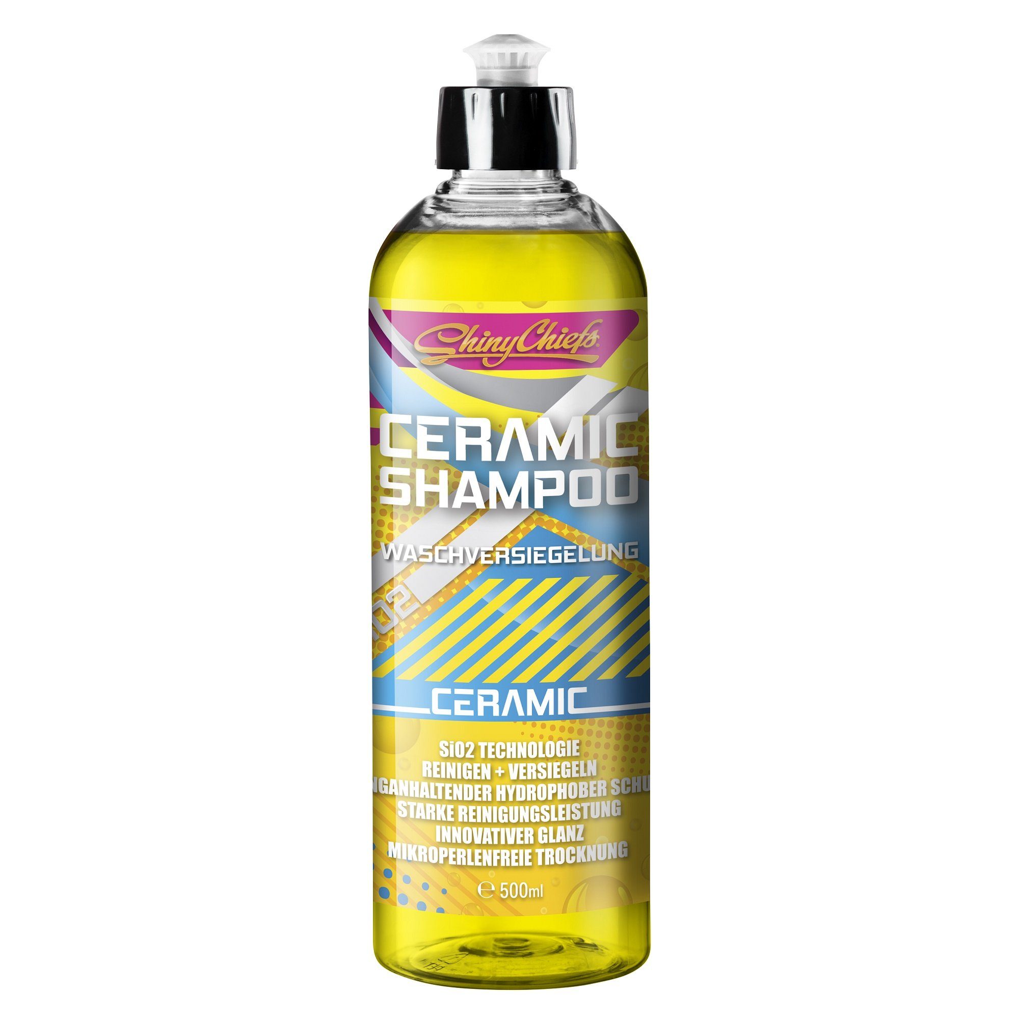 ShinyChiefs CERAMIC SHAMPOO - Intensive Reinigung mit Keramik Versiegelung 500m Autoshampoo (1-St)