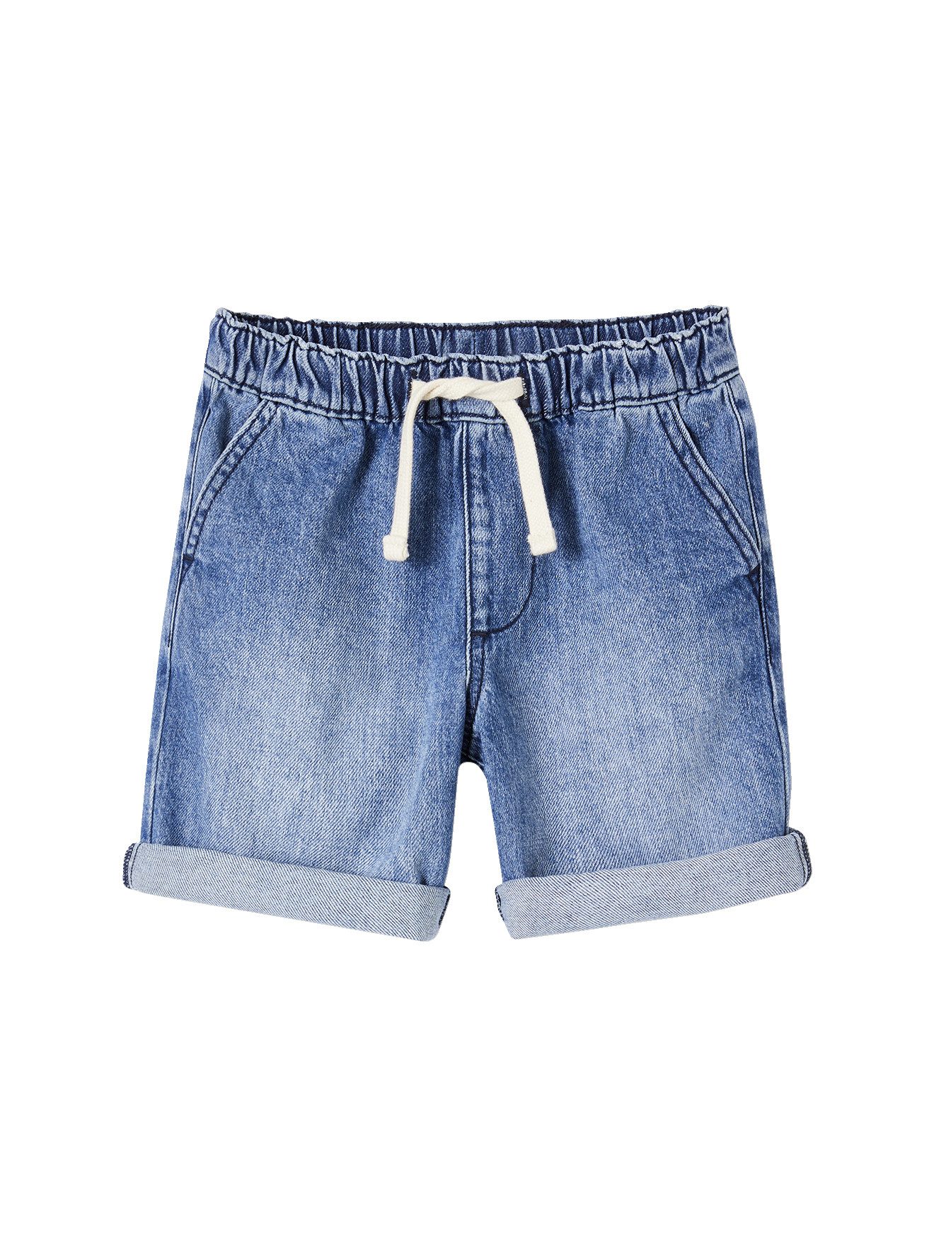 vertbaudet Shorts Jungen Jeans-Shorts mit Dehnbund Bundweite verstellbar