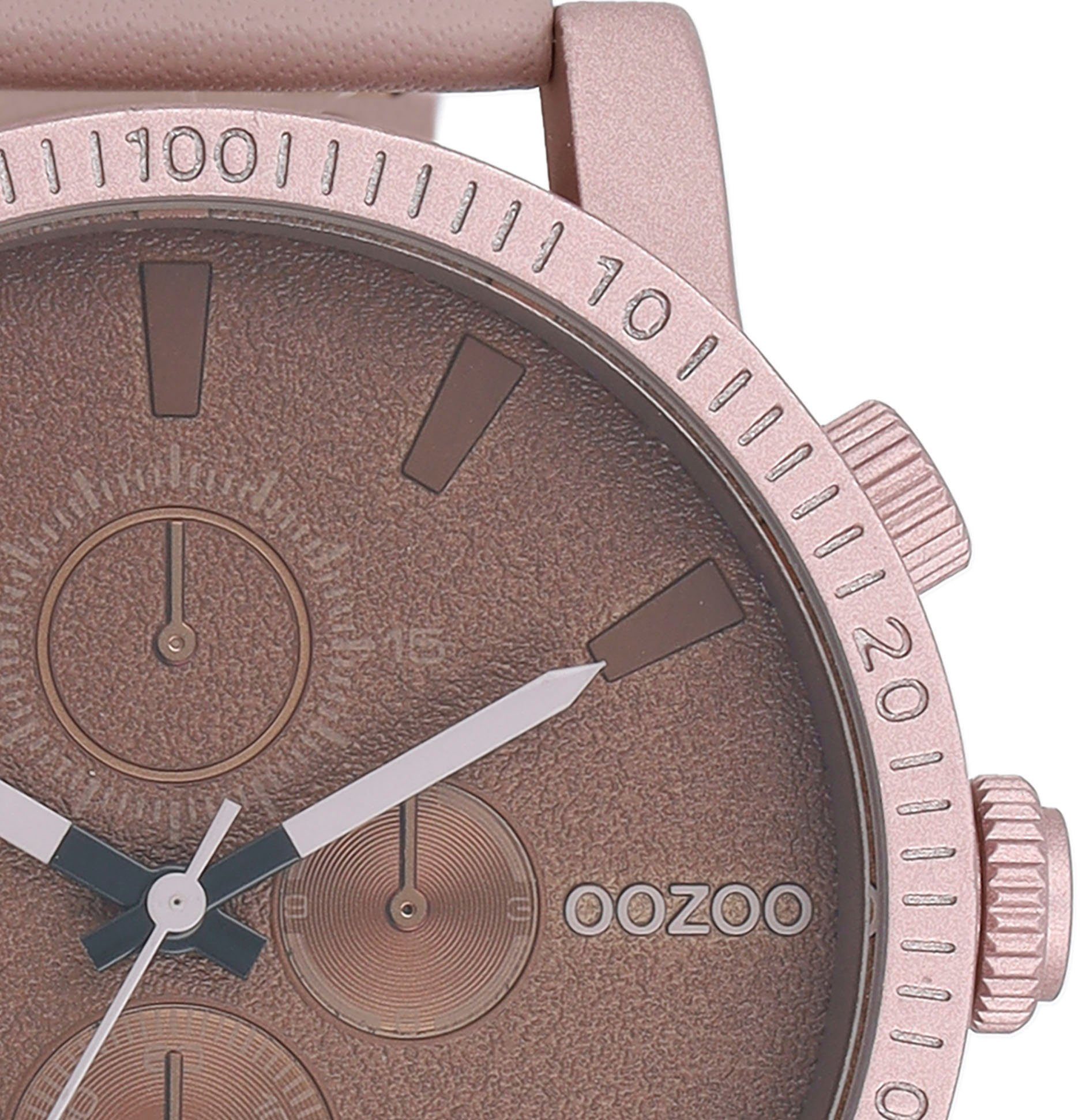 OOZOO Quarzuhr C11218, Armbanduhr, Herrenuhr, Lederarmband, Chrono-Look günstig online kaufen