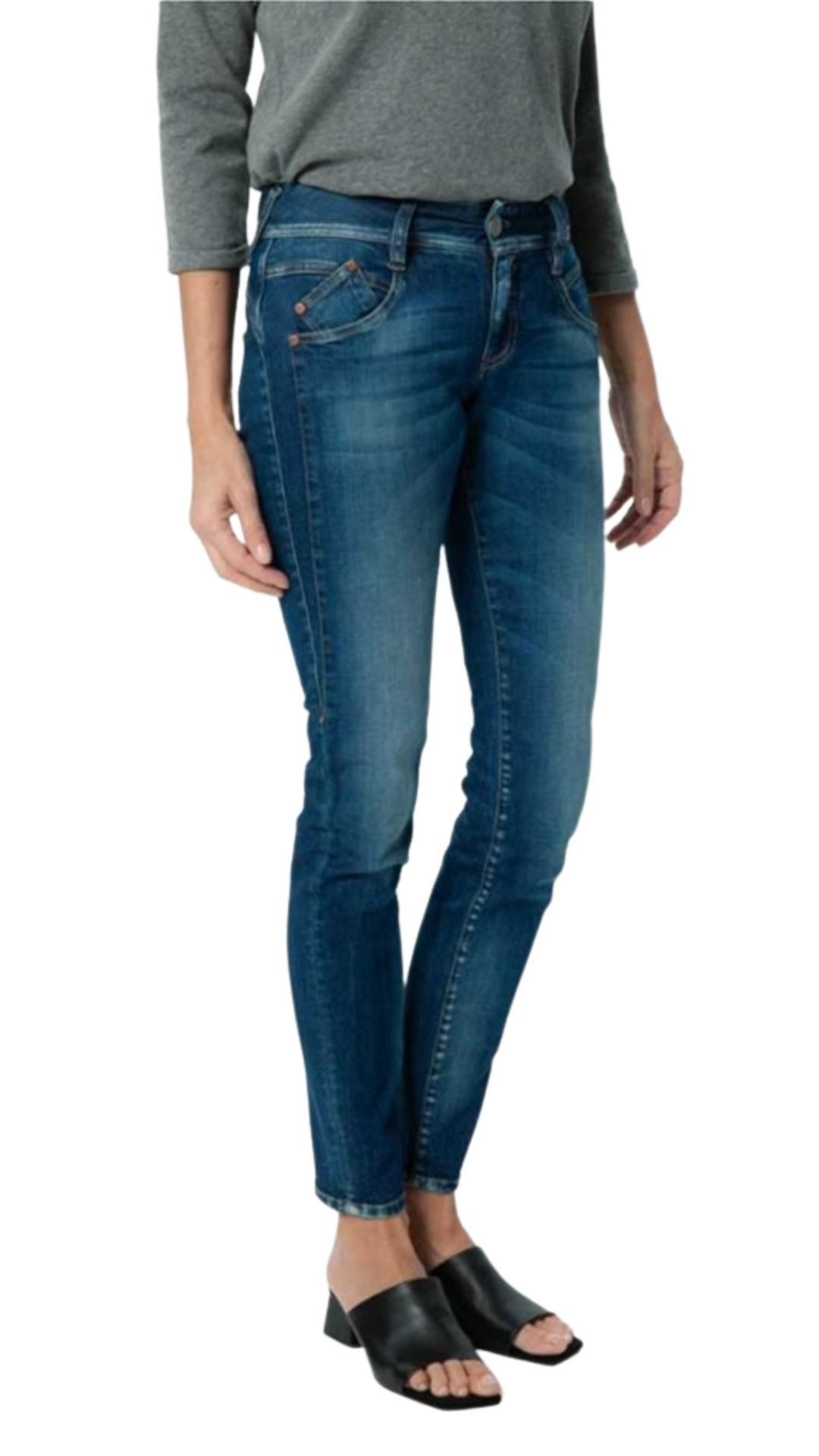 Herrlicher Skinny-fit-Jeans Gila Slim Jeans aus Bio-Baumwolle