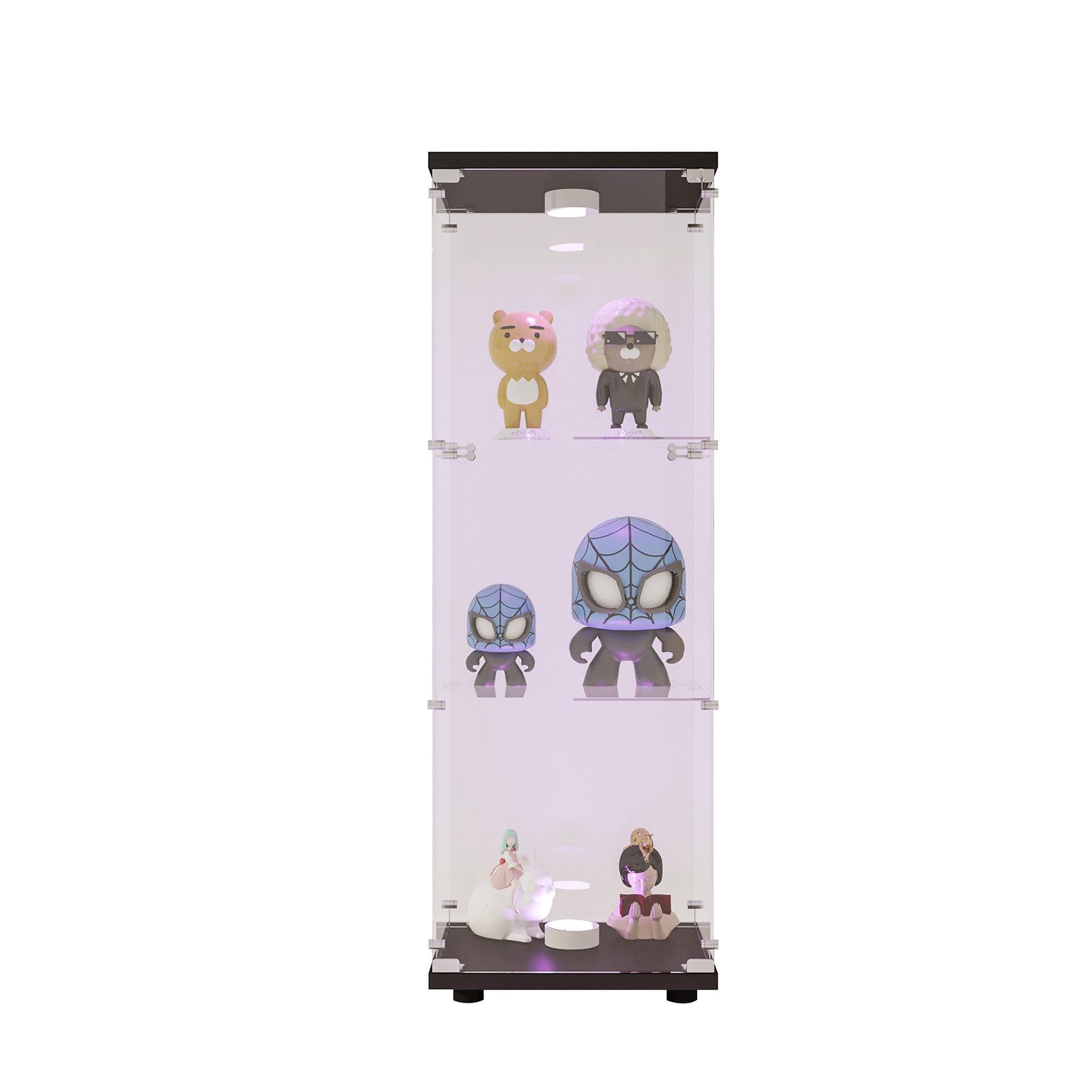 FUROKOY Glasvitrine Glas Standvitrinen, Drei/Zweifach-Vitrine aus günstig online kaufen