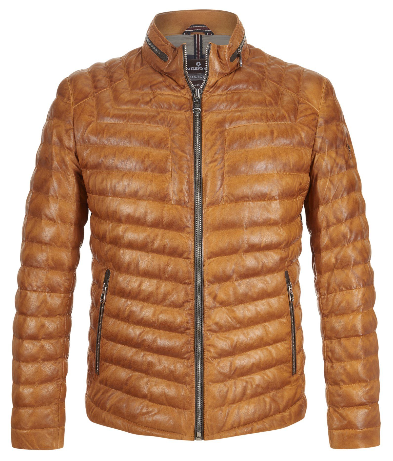 Milestone Lederjacke MSMalik Steppjacke aus Lammleder mit hautsympathischem günstig online kaufen