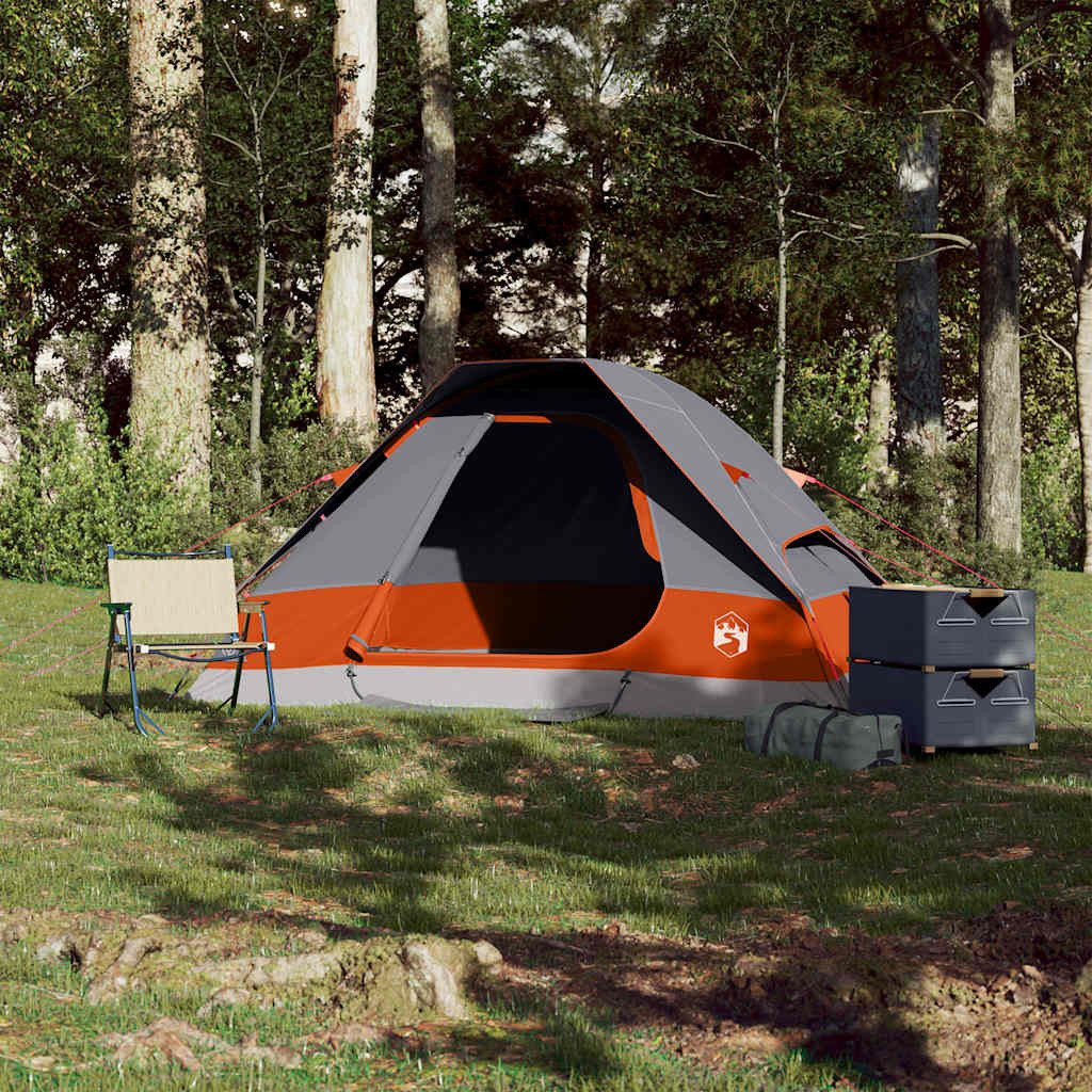vidaXL Kuppelzelt Kuppel-Campingzelt 2 Personen Grau günstig online kaufen