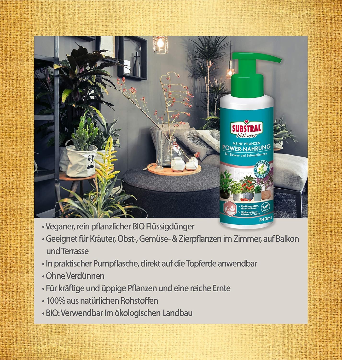 Substral Naturen Pflanzenstärkungsmittel Substral Naturen Meine Pflanzen Power Nahrung Flüssigdünger 240ml