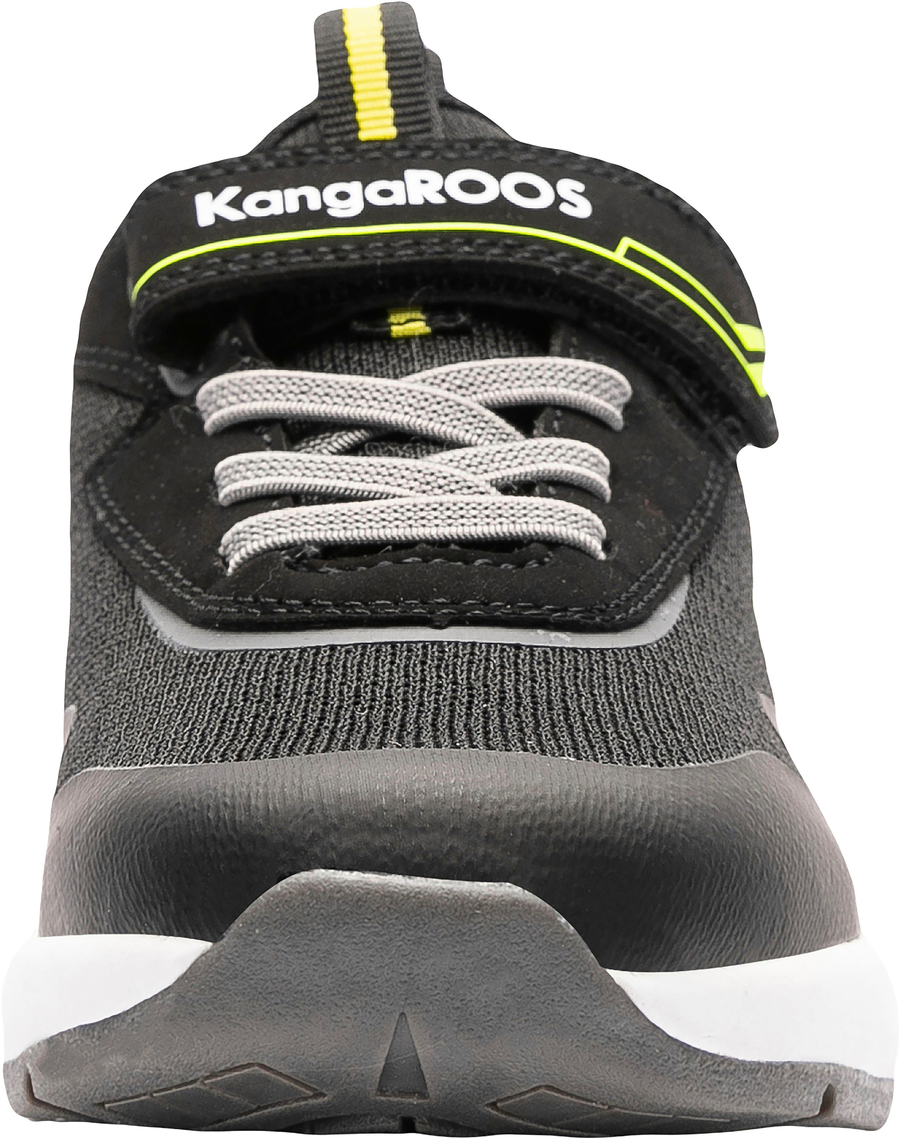 KangaROOS schwarz-gelb mit Klettverschluss Sneaker KD-Gym EV