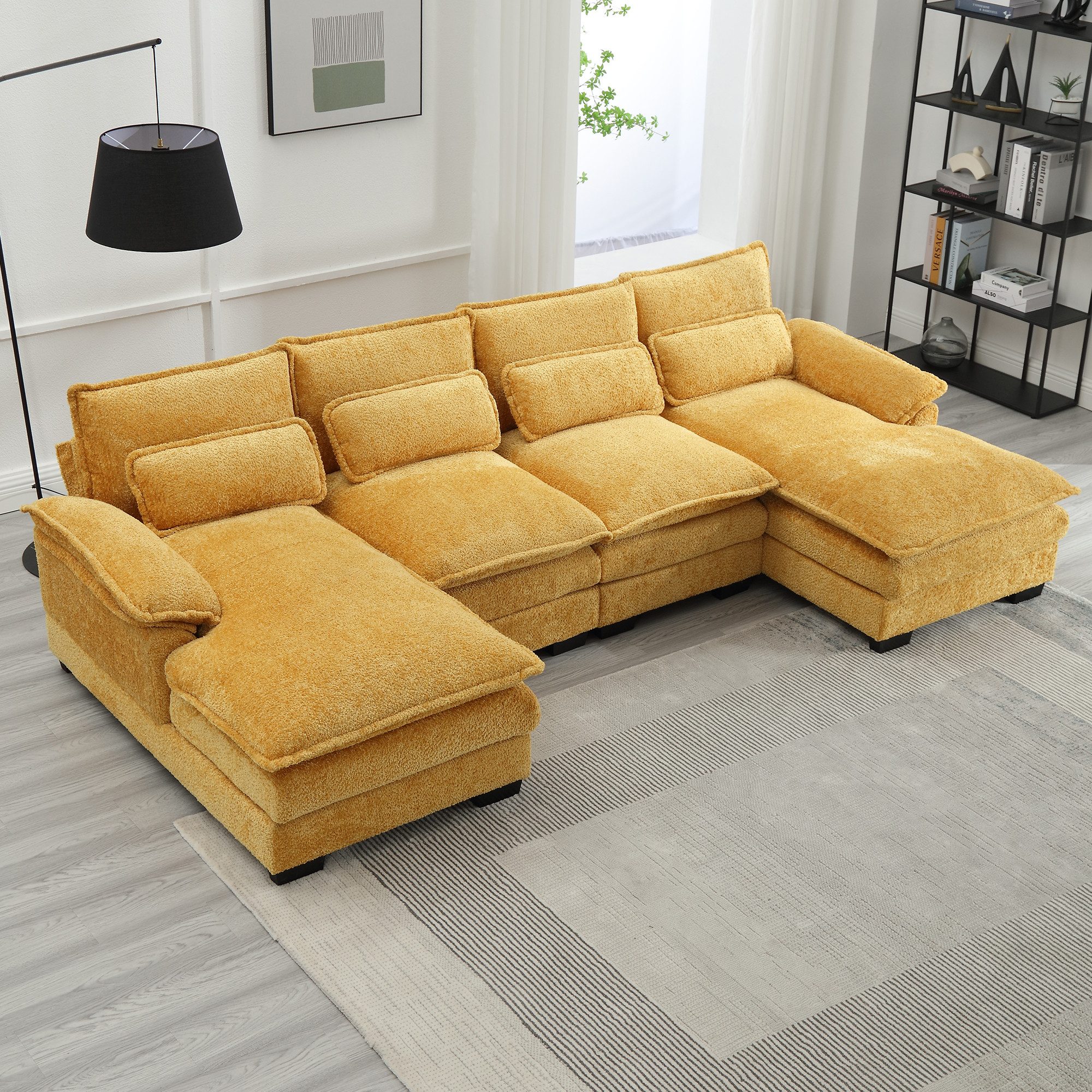 KLAM HOME Sofa Modernes U-förmiges 4-Sitzer günstig online kaufen