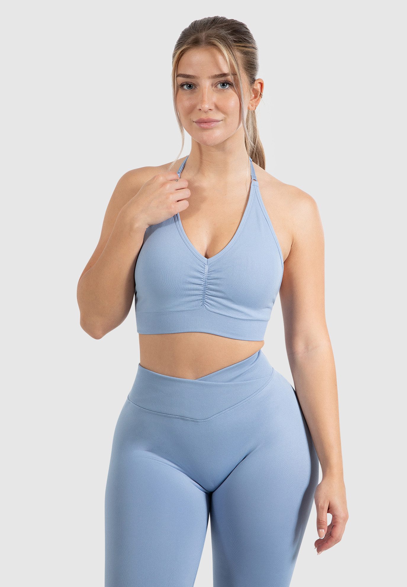 Smilodox Sport-BH Silvia, Sport Bustier Shaped Fit Neckholder Design Yoga A günstig online kaufen