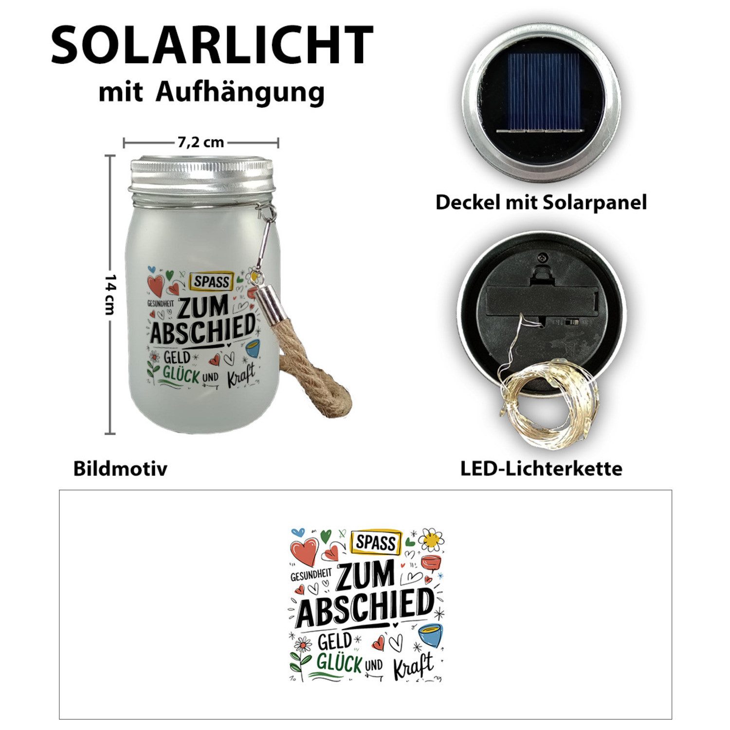 speecheese Dekolicht Wünsche Zum Abschied Solarlicht für Kollegen und Freun günstig online kaufen
