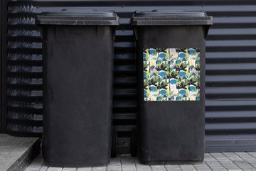 MuchoWow Wandsticker Dschungel - Pflanzen - Abstrakt (1 St), Mülleimer-aufkleber, Mülltonne, Sticker, Container, Abfalbehälter