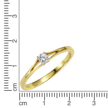 Diamonds by Ellen K. Fingerring Gold 585 zweifarbig Brillant 0,10ct.