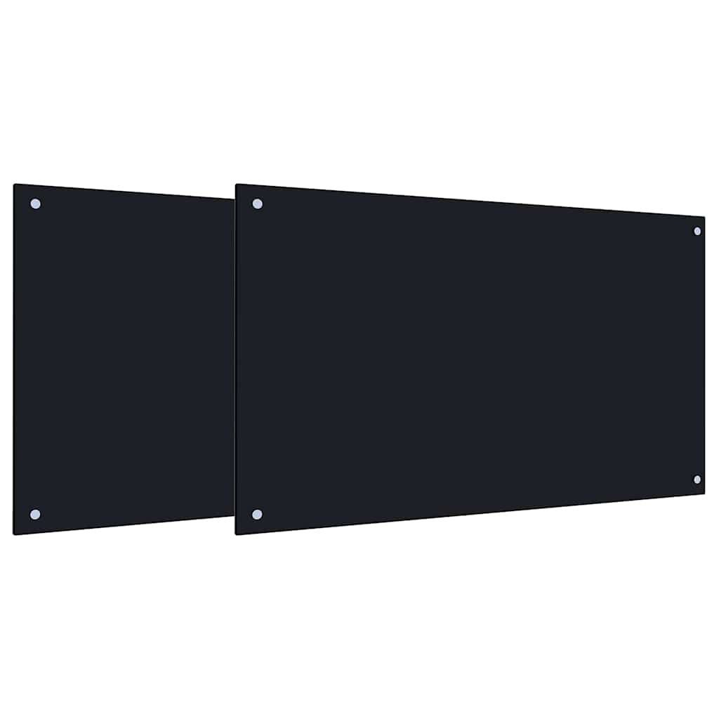 Küchenrückwand 100 x 60 cm Spritzschutz Küchenrückwand 2er Set Schwarz 100x60 cm Gehä