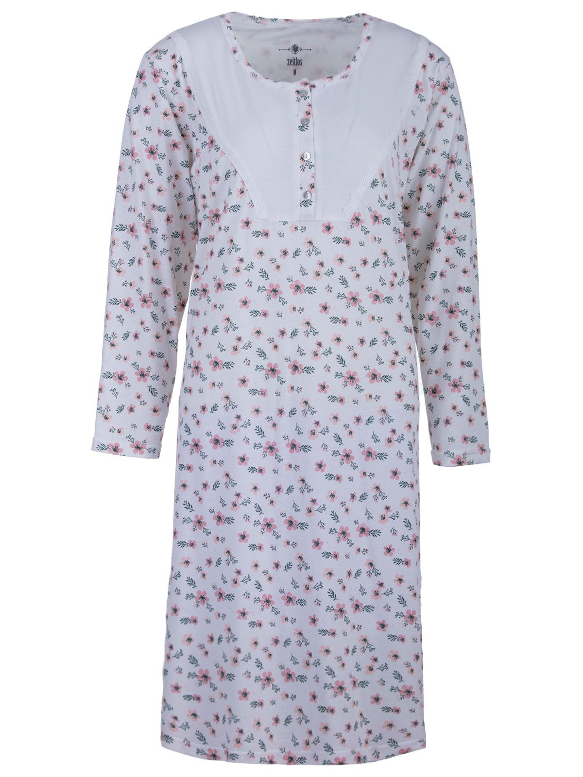zeitlos Nachthemd Nachthemd Langarm - Blüten Zweige Spitze günstig online kaufen