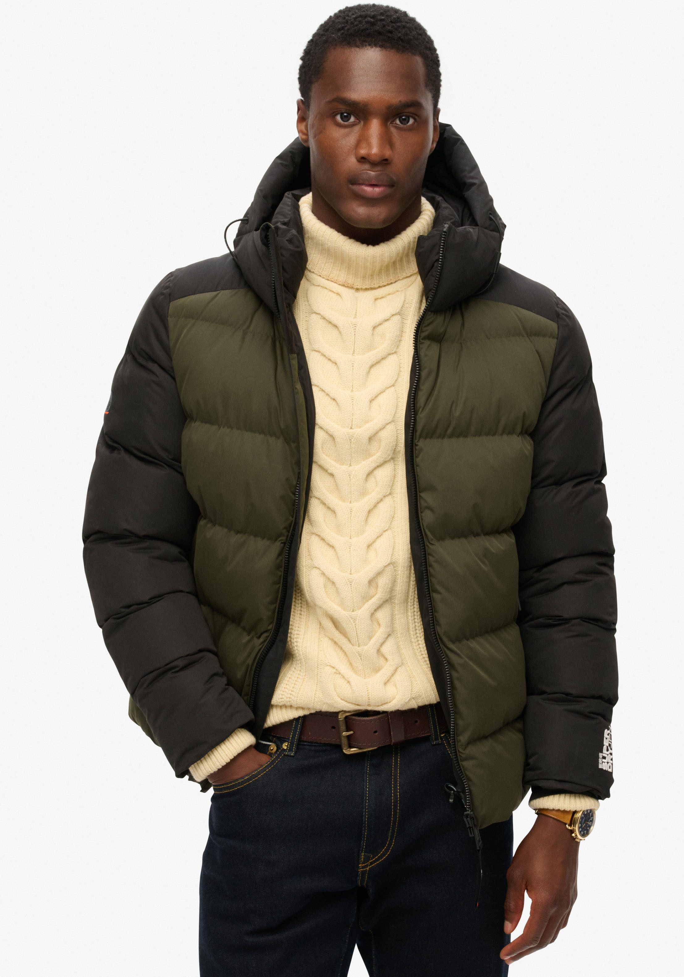 Superdry Steppjacke HOOD COLOUR BLOCK SPORT günstig online kaufen