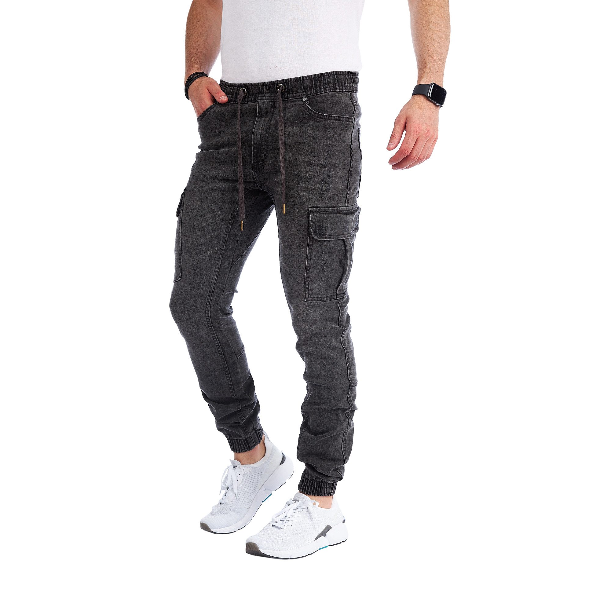 Styleko Cargohose Cargo Jeans Herren Cargohose für Herren Jeans stretch Car günstig online kaufen