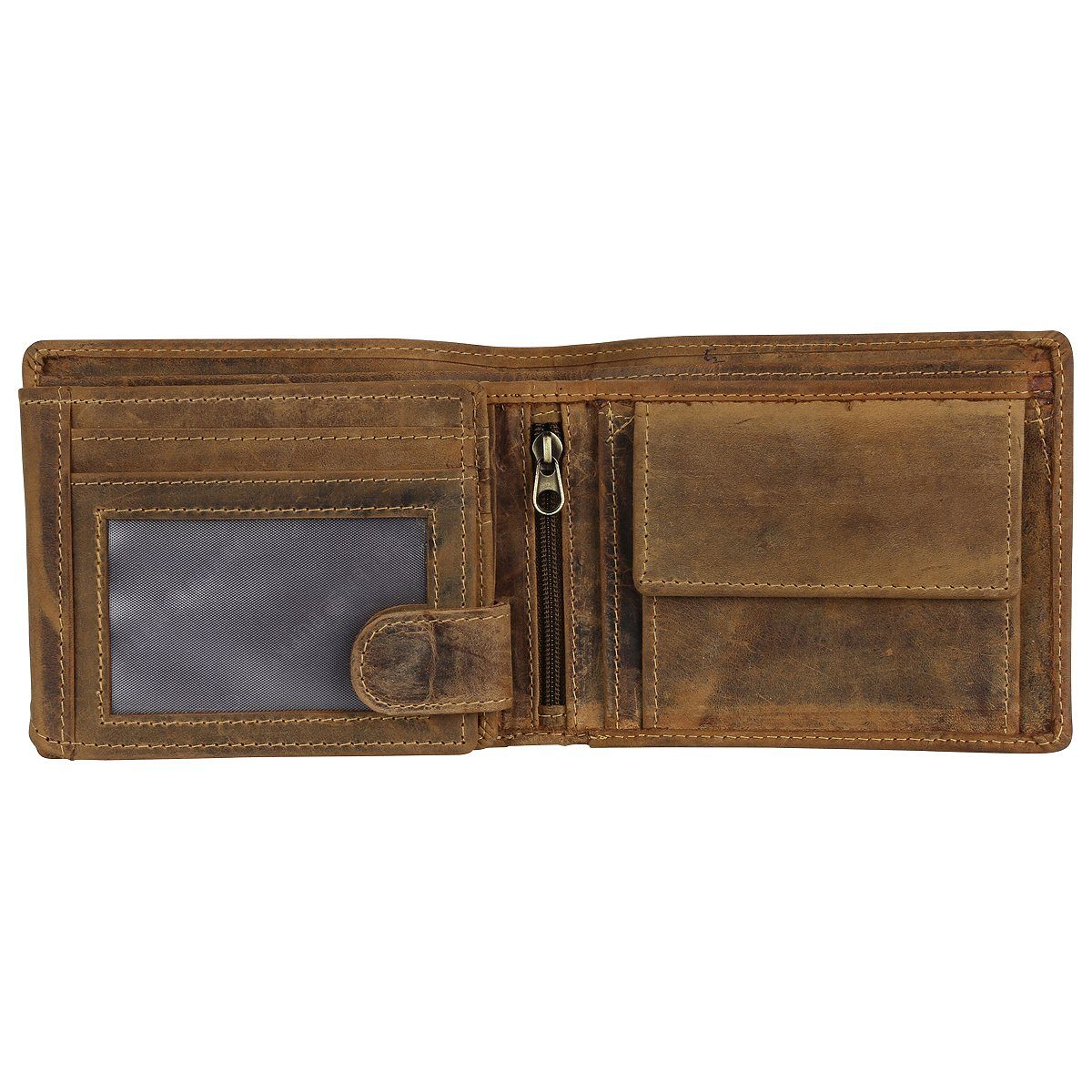 Greenburry Geldbörse Vintage Herren Leder Geldbörse Portemonnaie 1796-Stag- günstig online kaufen