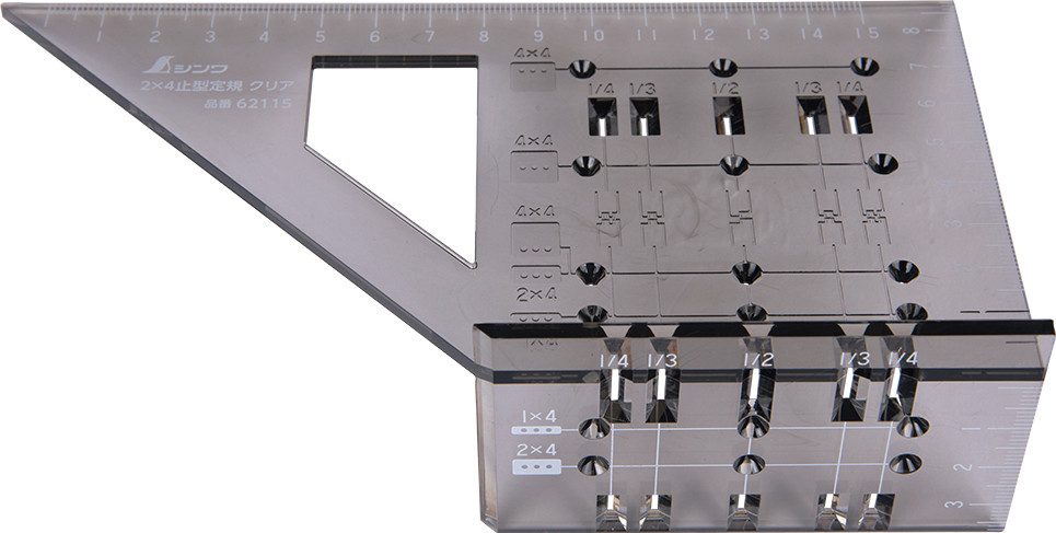 FAMEX Zimmermannswinkel 12567 3-D-Anschlag-Gehrungswinkel, (45°/90° (62115), 1-St), Shinwa, Made in Japan