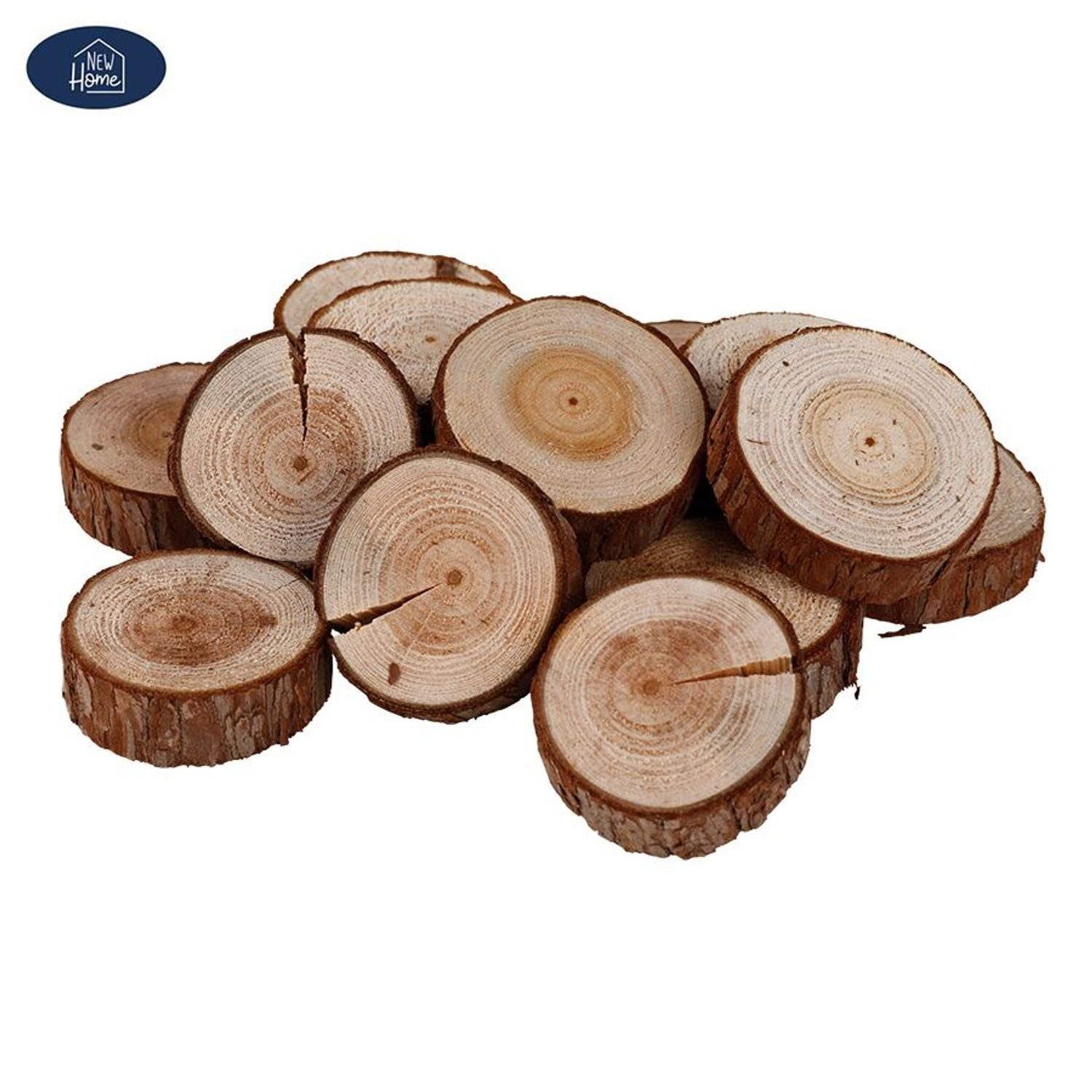 BURI Dekofigur Holz-Dekoscheiben zum Basteln Holzscheiben Baumscheiben Bastelholz Dek