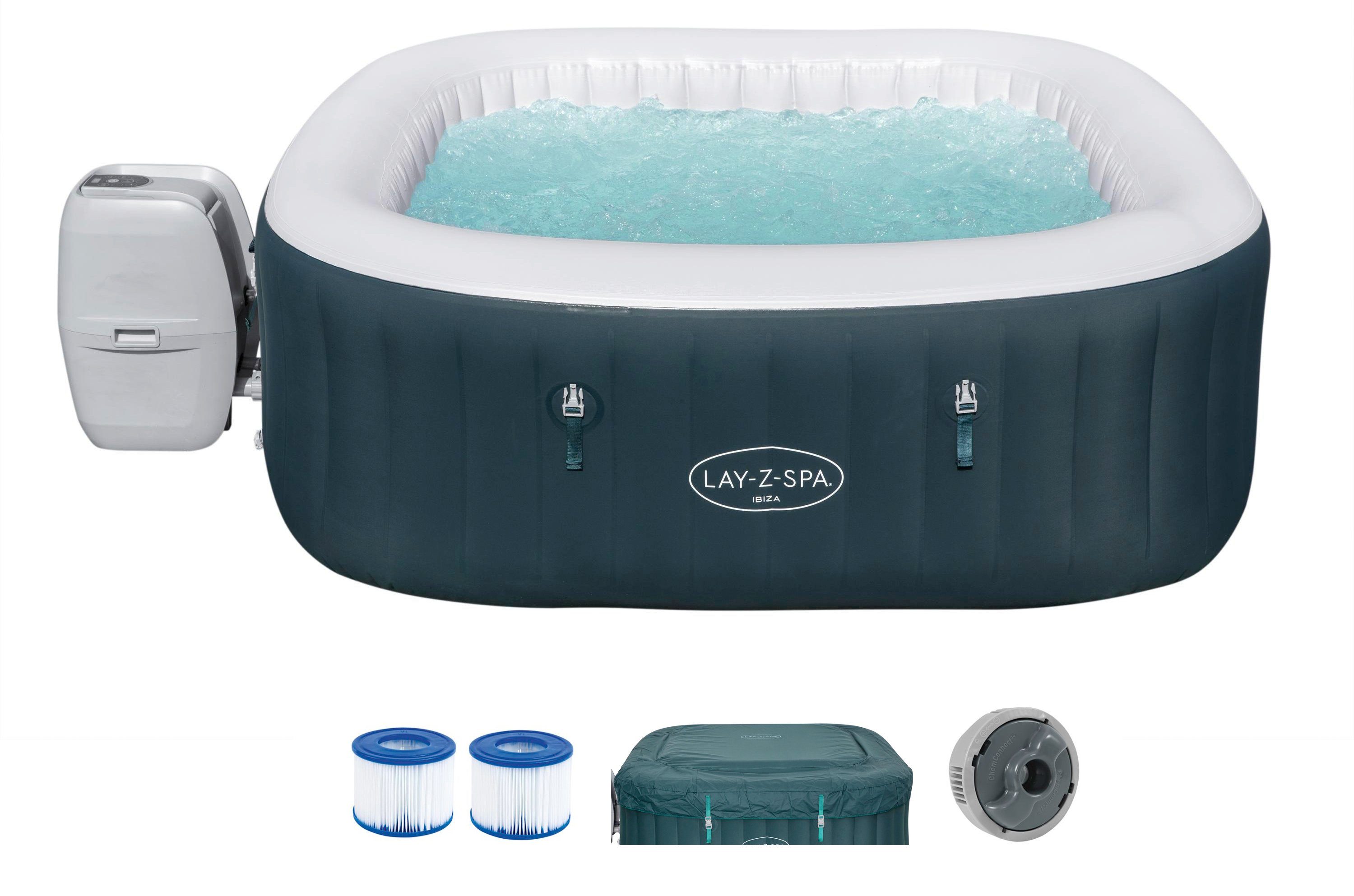 Bestway Whirlpool »LAY-Z-SPA® Ibiza AirJet™«, BxLxH: 180x180x66 cm, für bis zu 6 Personen