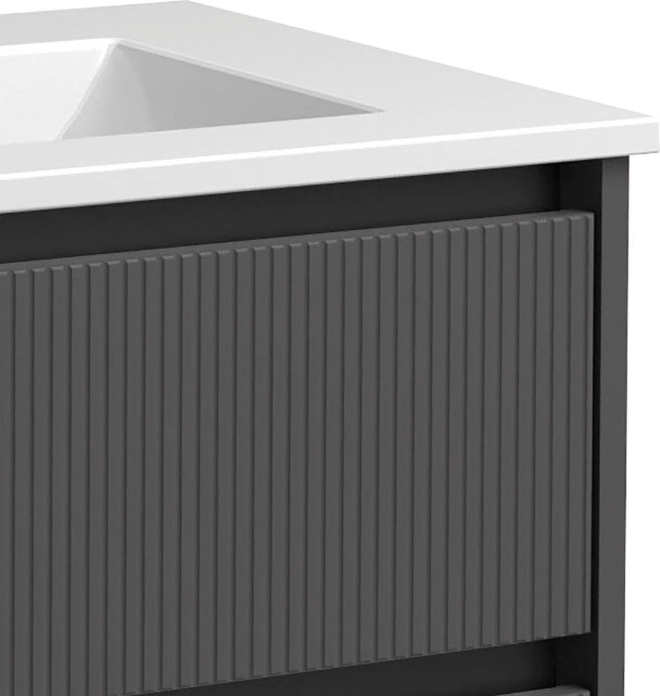 welltime Waschtisch Urban, mit Keramik Waschbecken, 2 Schubladen mit Softclose, Breite 60 cm