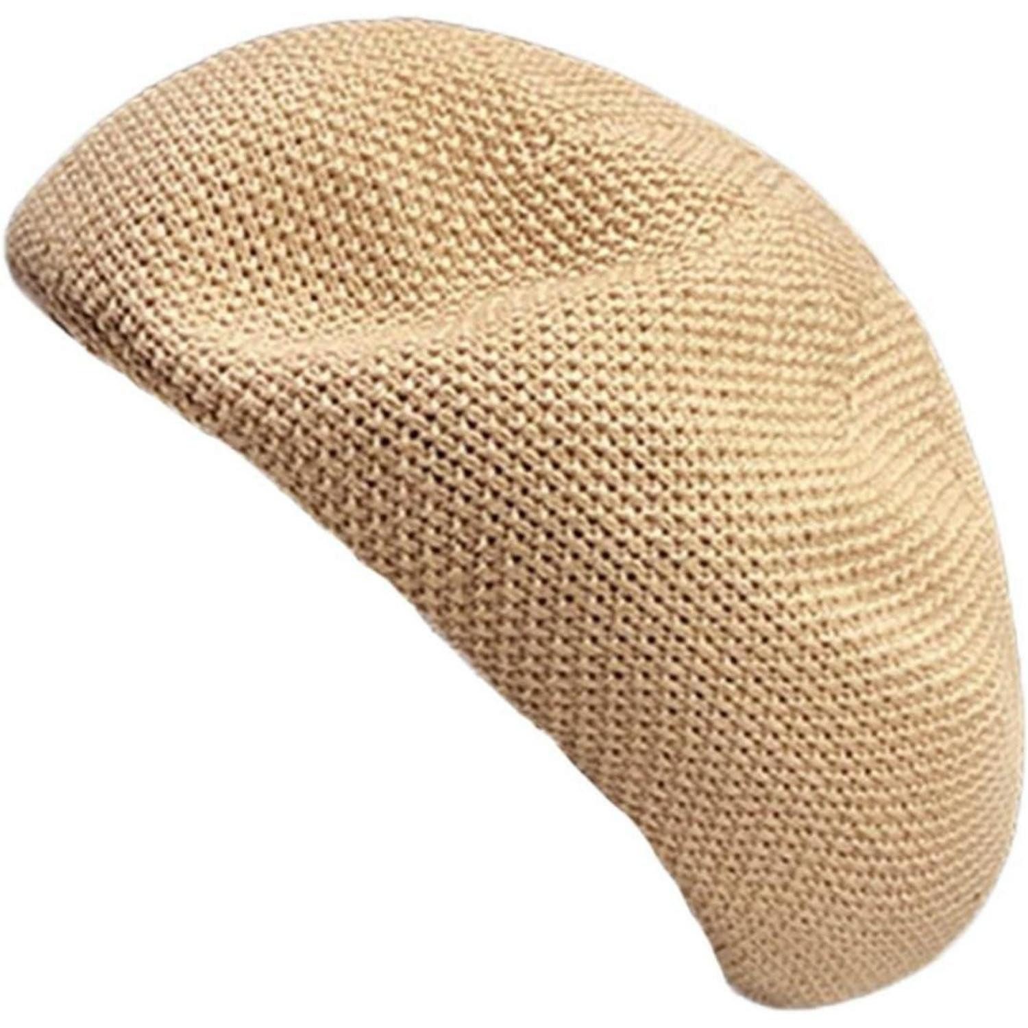 LuxusKollektion Baskenmütze Baskenmütze Damen Sommer Beret Hut Beanie Einheitsgröße M Khaki