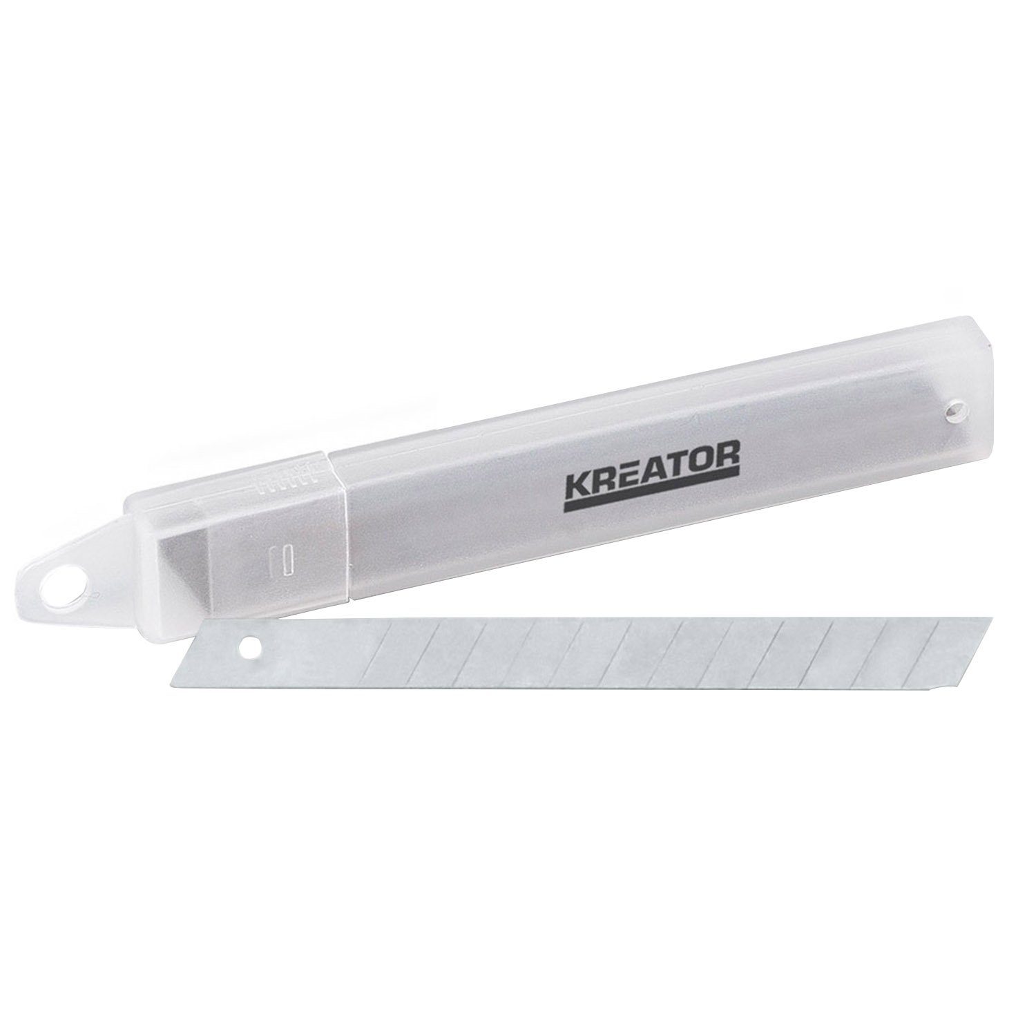 Kreator Messerklinge Ersatzklingen SNAP-OFF für Cuttermesser (10-St., SK5-Stahl), 9 mm Klingen