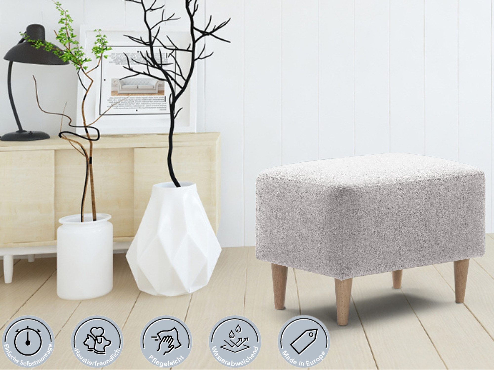 XDREAM Polsterhocker bequemer und moderner Fusshocker, günstig online kaufen