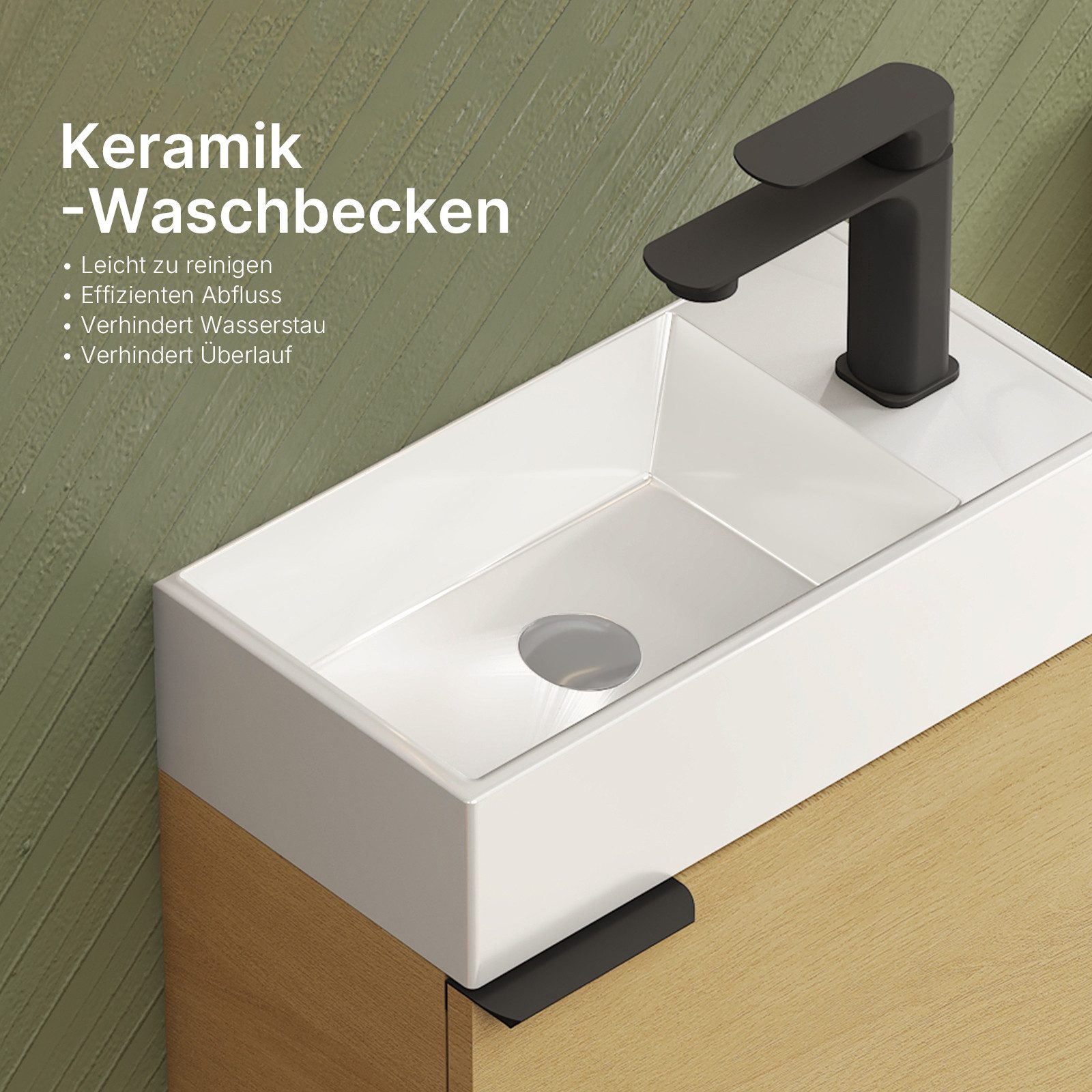 EMKE Waschtisch Waschtisch mit Unterschrank 41,7 cm klein Badmöbel für bad günstig online kaufen