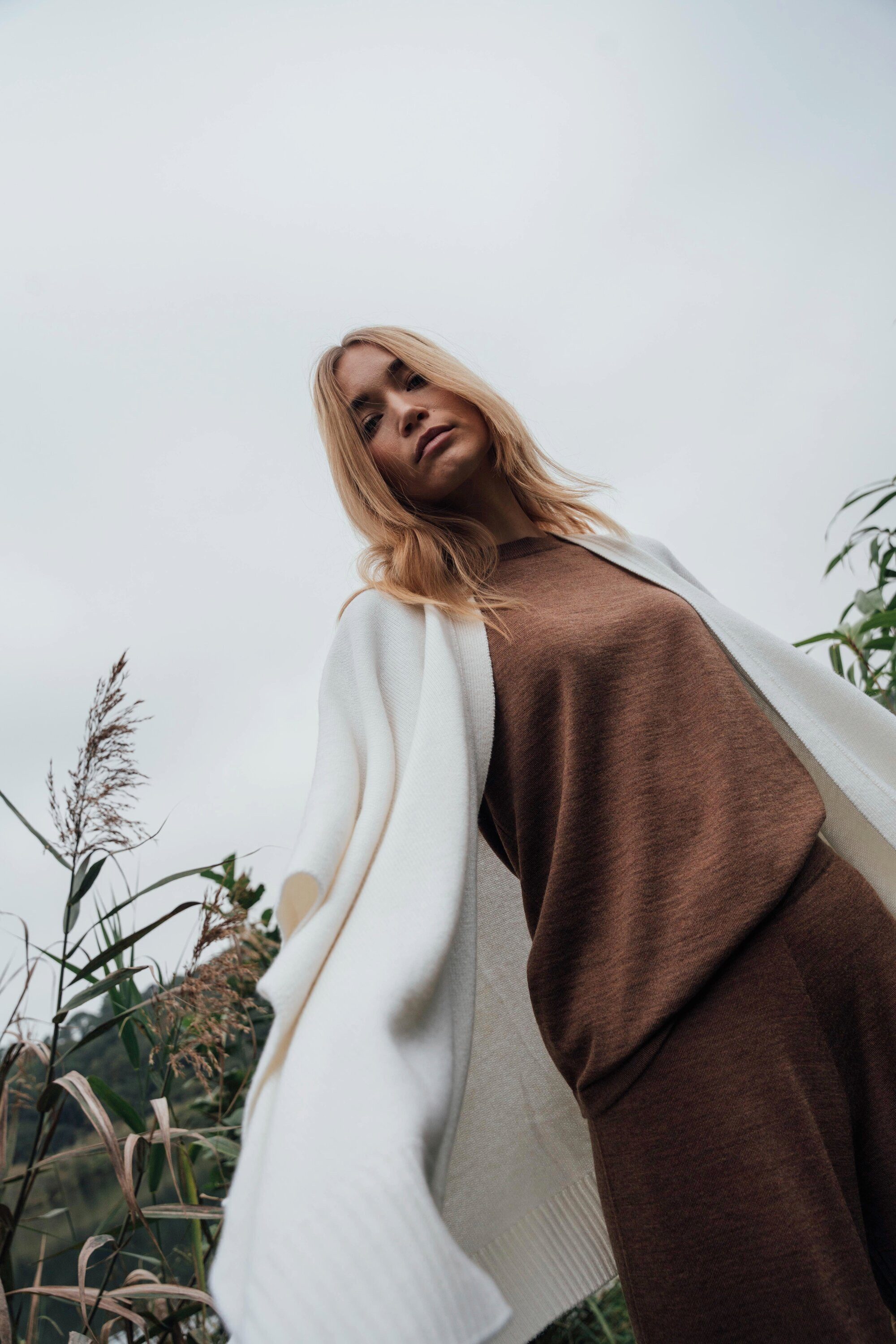 FALKE Schal Pure Cotton Cape mit Bio-Baumwolle, (1-St. 1), mit Bio-Baumwolle