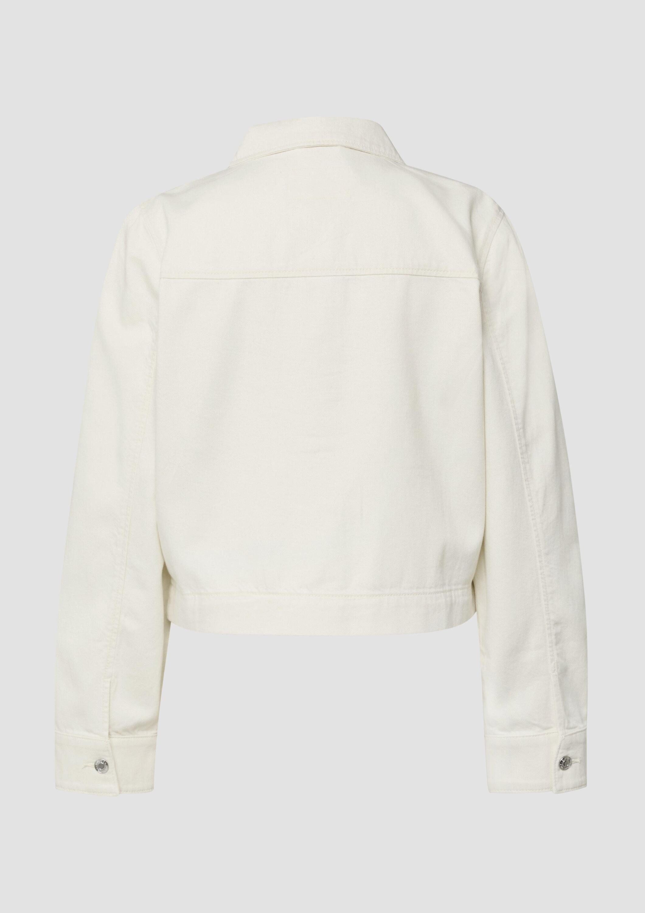 s.Oliver Funktionsjacke Indoor-Jacke Undyed Denim-Jacke mit aufgesetzten Taschen