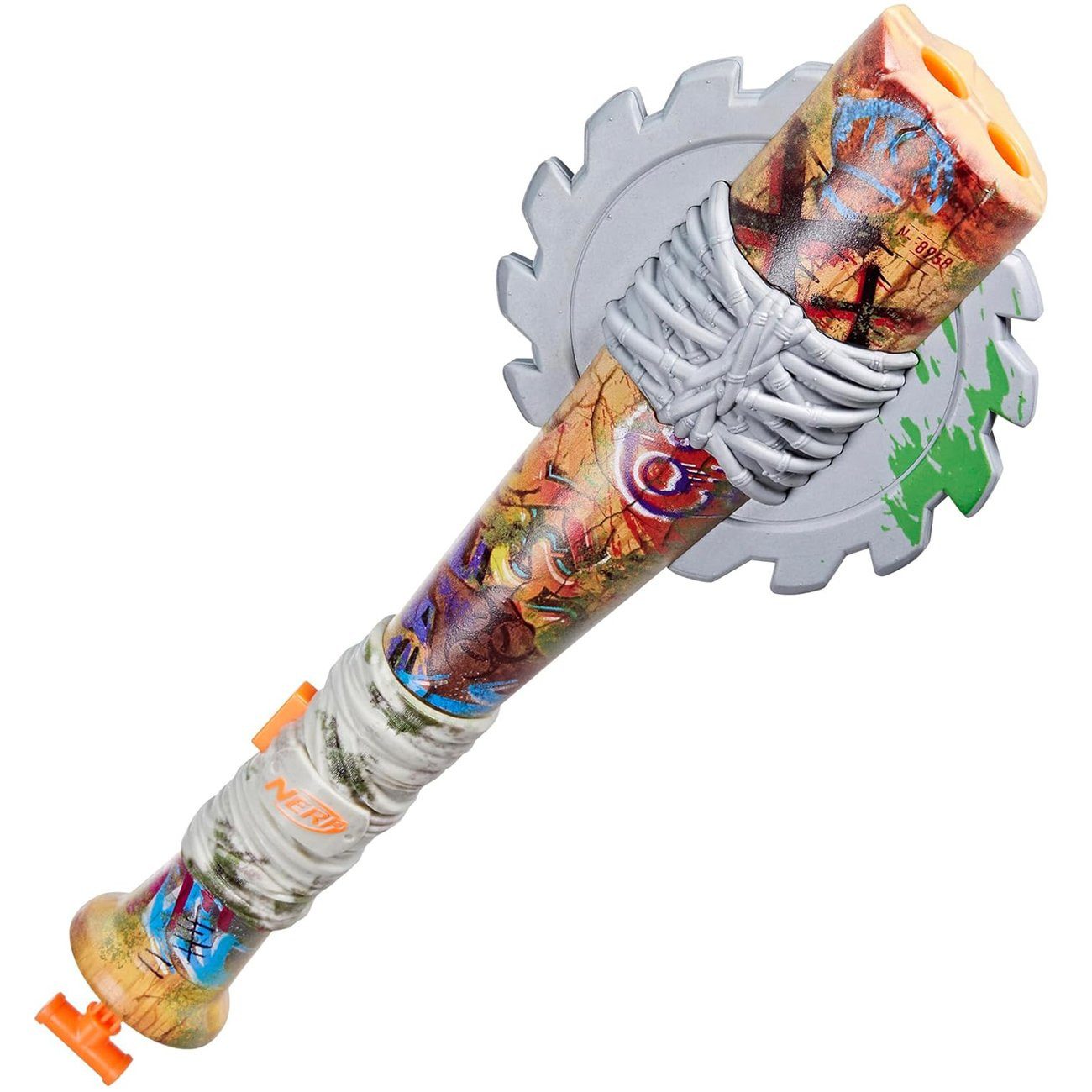 Hasbro Blaster Nerf Zombie Strikeout Dart Blaster, Der Nerf Zombie Strikeout Blaster im coolen Baseballschläger-Design v