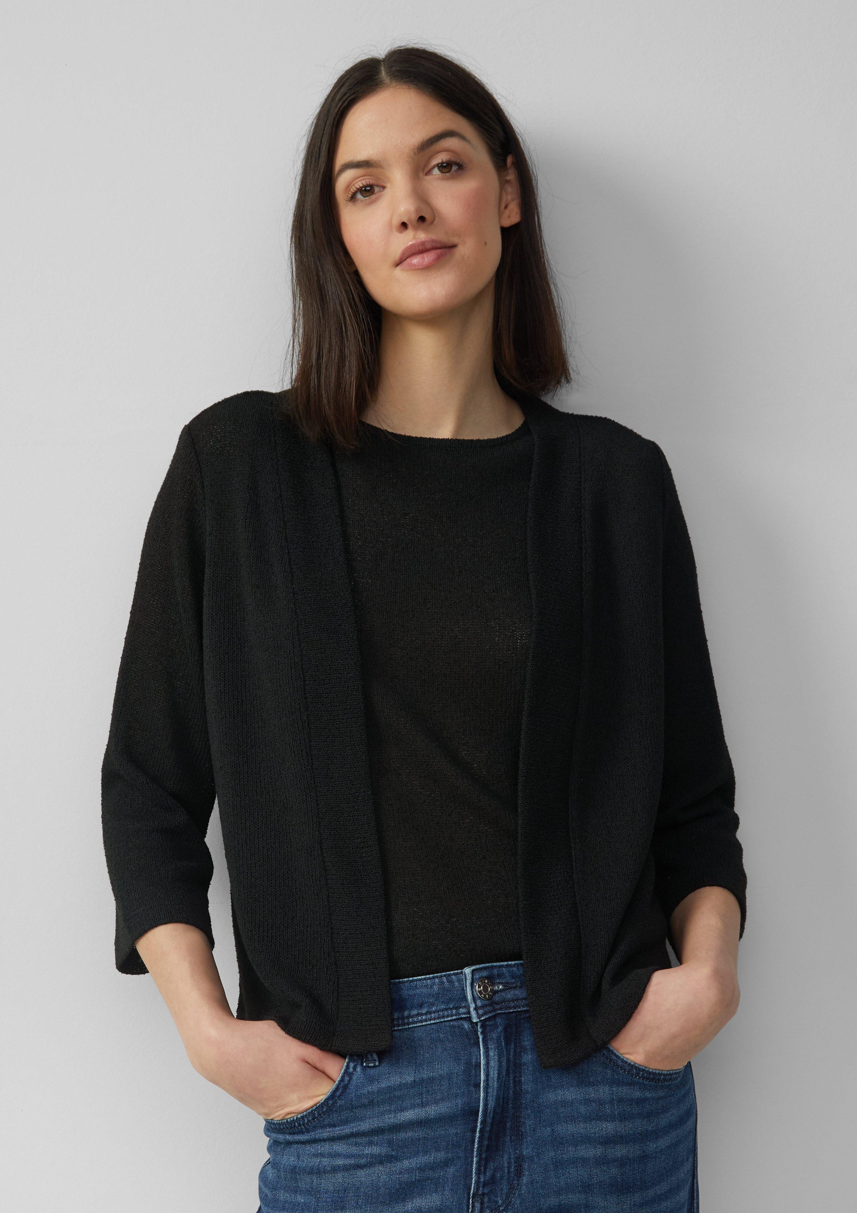 s.Oliver Funktionsjacke Cardigan aus Bouclégarn mit günstig online kaufen